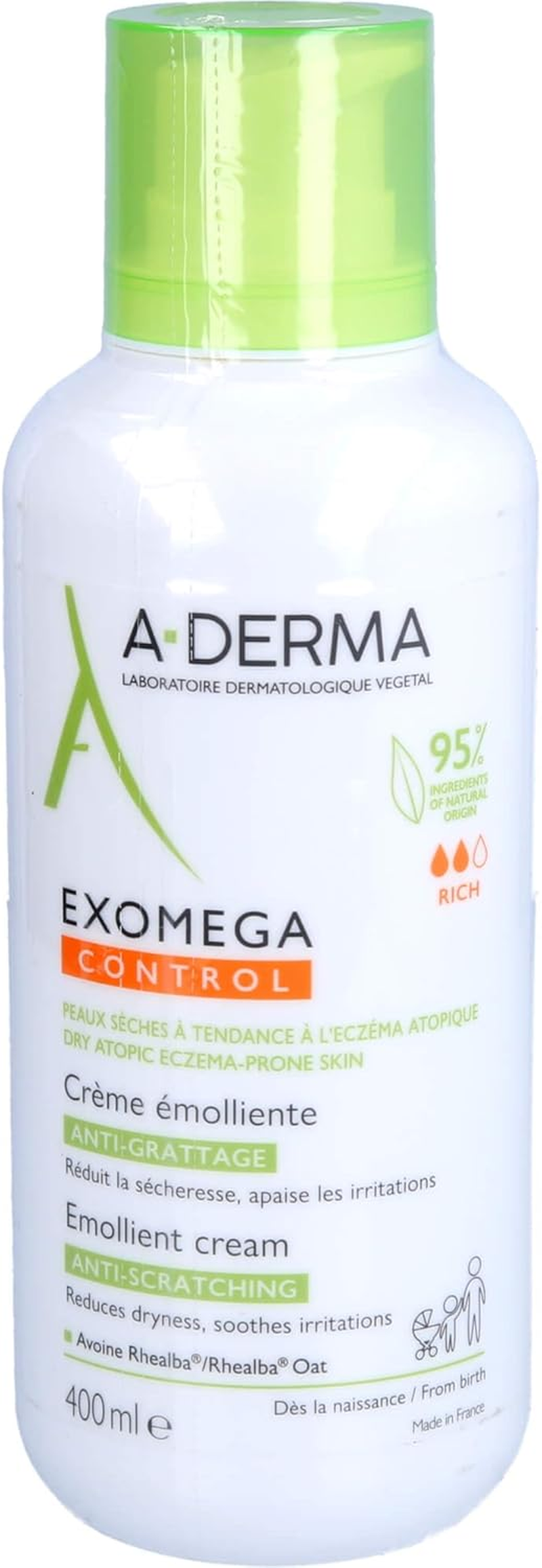 A-DERMA Exomega Control Emollient Cream Anti-Scratching 400Ml