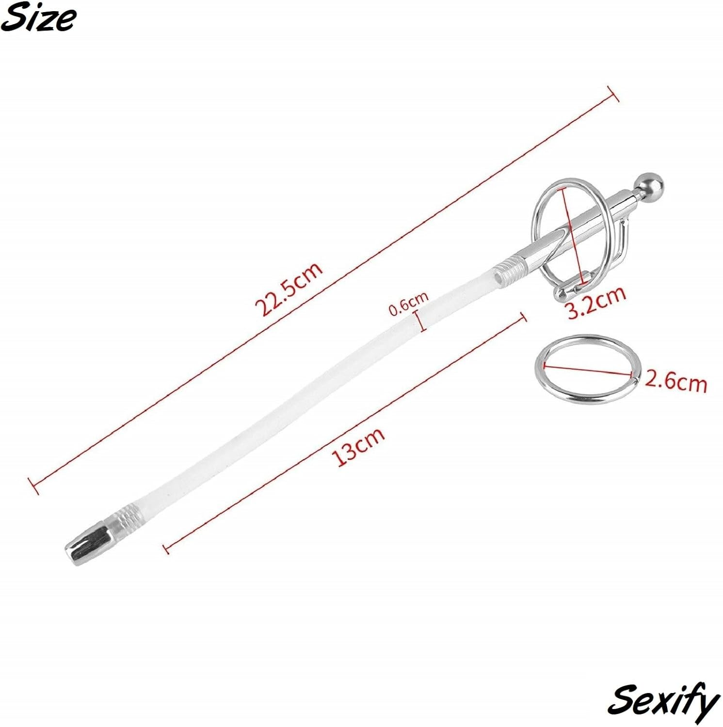 Stainless Steel Urethral Sounds Cum Thru Flexible Long Deep Penis Plug Ring Urethra Masturbation Rod Set Sounding Stimulation for Beginner Metal Dilator Sex Toy image number 6