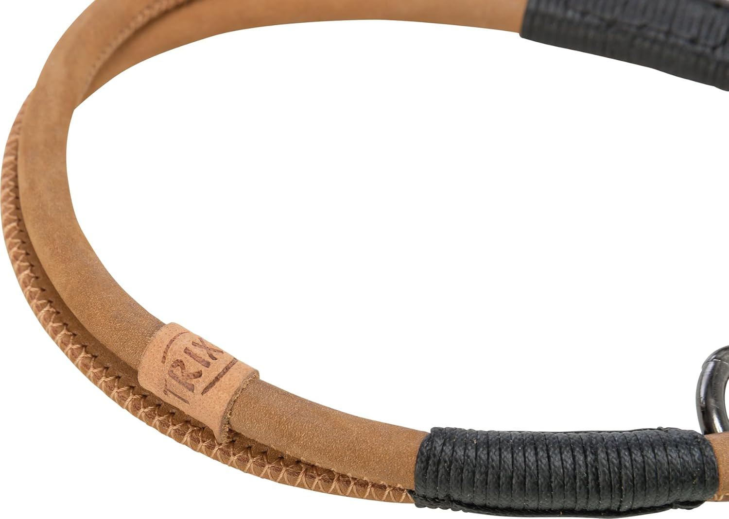 TRIXIE Zug-Stopp BE Nordic Dog Collar Made of Leather, L-XL, Brown, Comfortable Dog Collar for Large and Very Large Dogs with Pull Limit, Robust & Elegant, 17151 image number 3