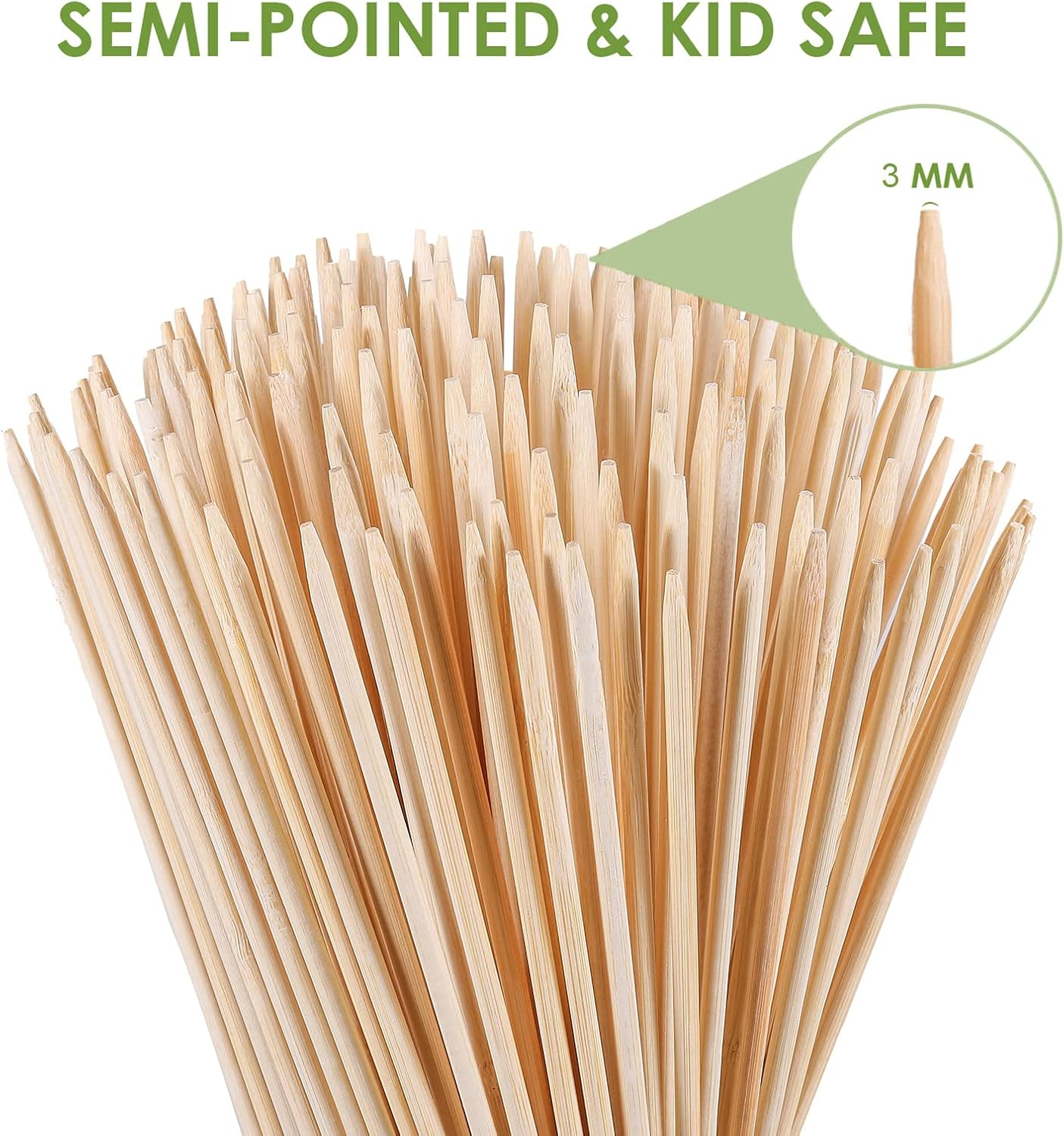 Smores Sticks 36" Long 5 Mm Thick, 120 PCS Marshmallow Roasting Smore Sticks Bamboo, Disposable Marshmellow Sticks Camping Heavy Duty Smores Skewers for Outdoor Fire Pits Campfires Hot Dog Sausage image number 2