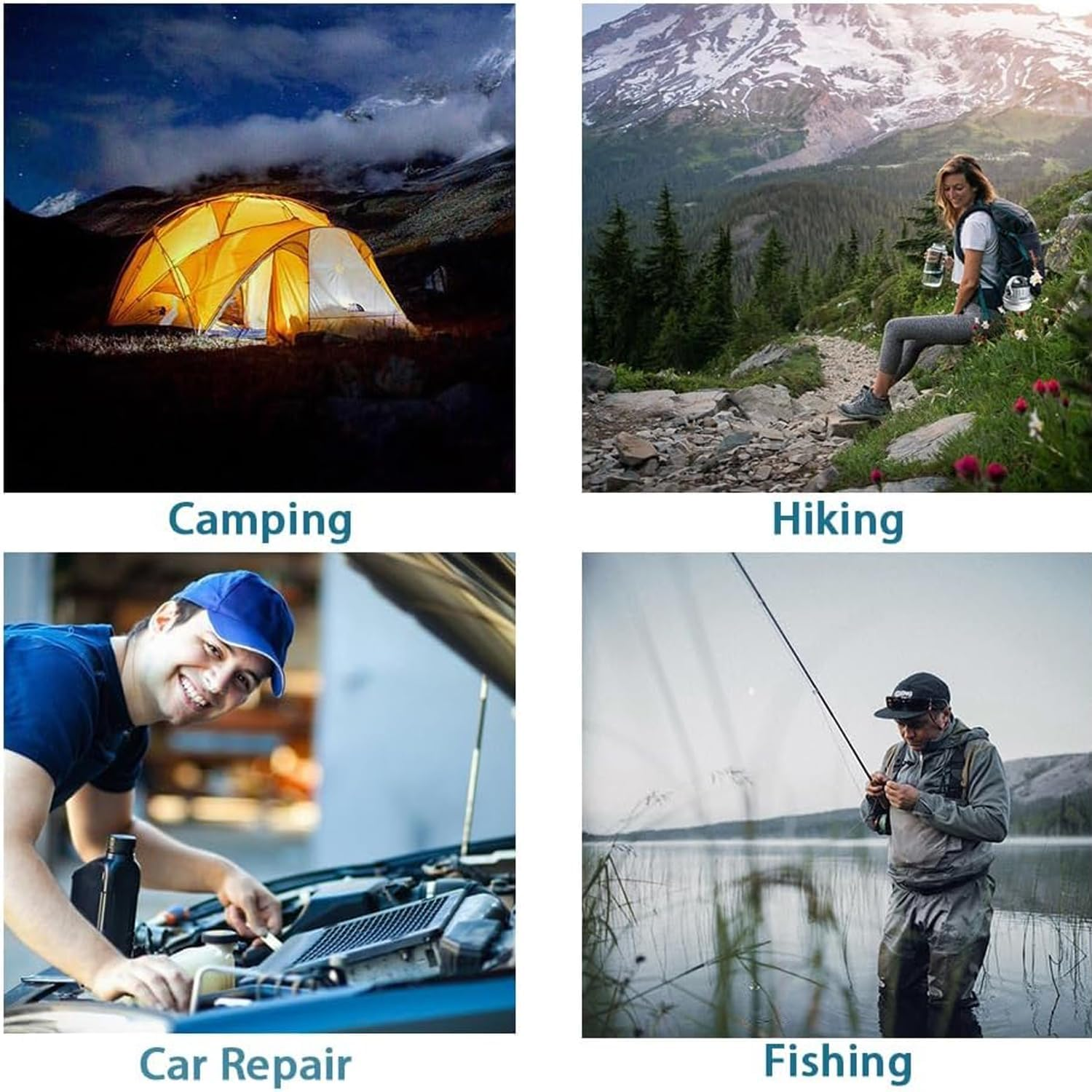 Daybreakaura Solar Camping Lantern, 1800LM USB Rechargeable Solar Camping Light with 6 Modes and 3000Mah 20H～45H Hanging Rechargeable Outdoor Solar Lanterns Ten Light for Power Outages Emergency, Hiking, Power Outages, Hurricane image number 1