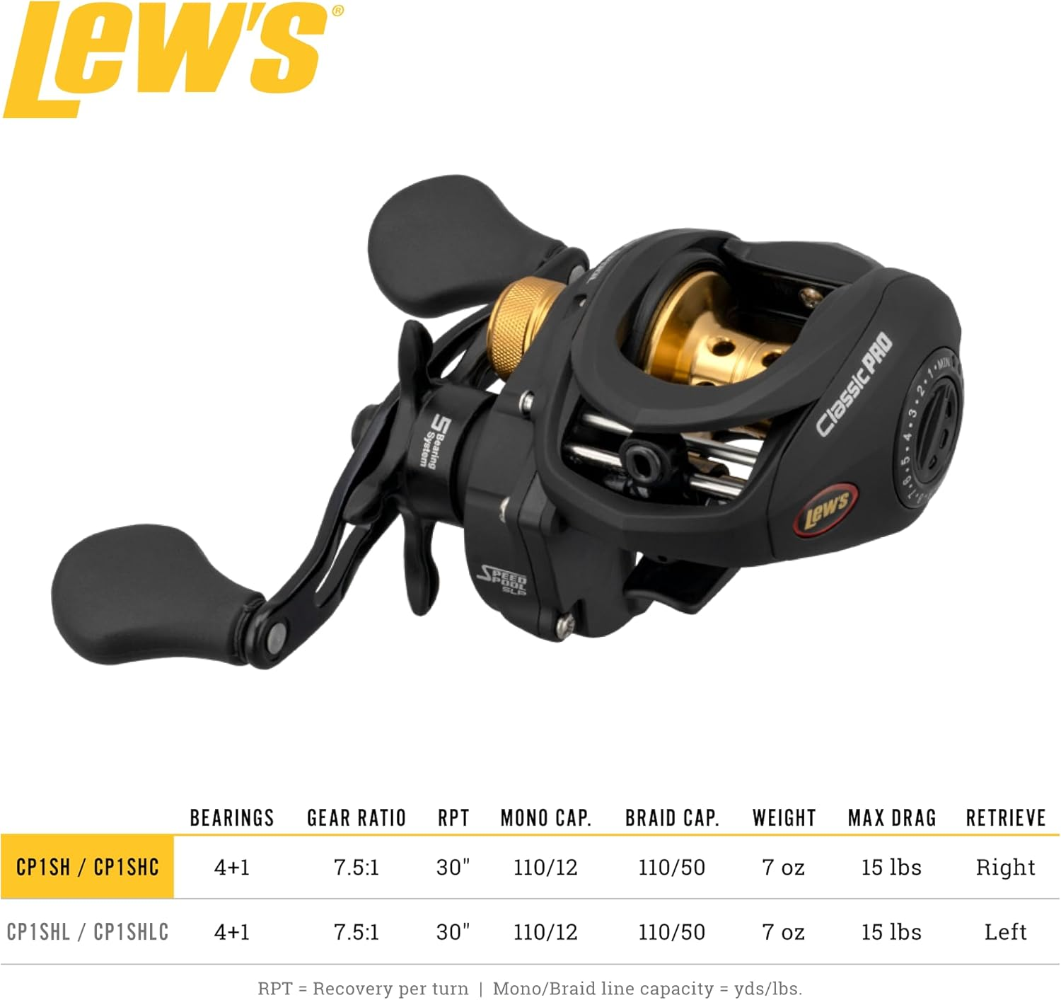 Lew'S Classic Pro Speed Spool SLP Baitcast Reel image number 2