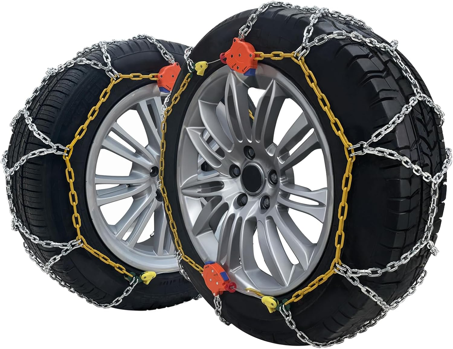 232405 Adjustable Snow Tire Chains for Light Truck, SUV, Cars, Pickups, 2 Pack Anti-Slip Snow Chains for Pickup Trucks Winter Tire Chains 235/45R22 245/40R22 255/40R2 265/40R19 275/35R20 275/60R15 image number 5
