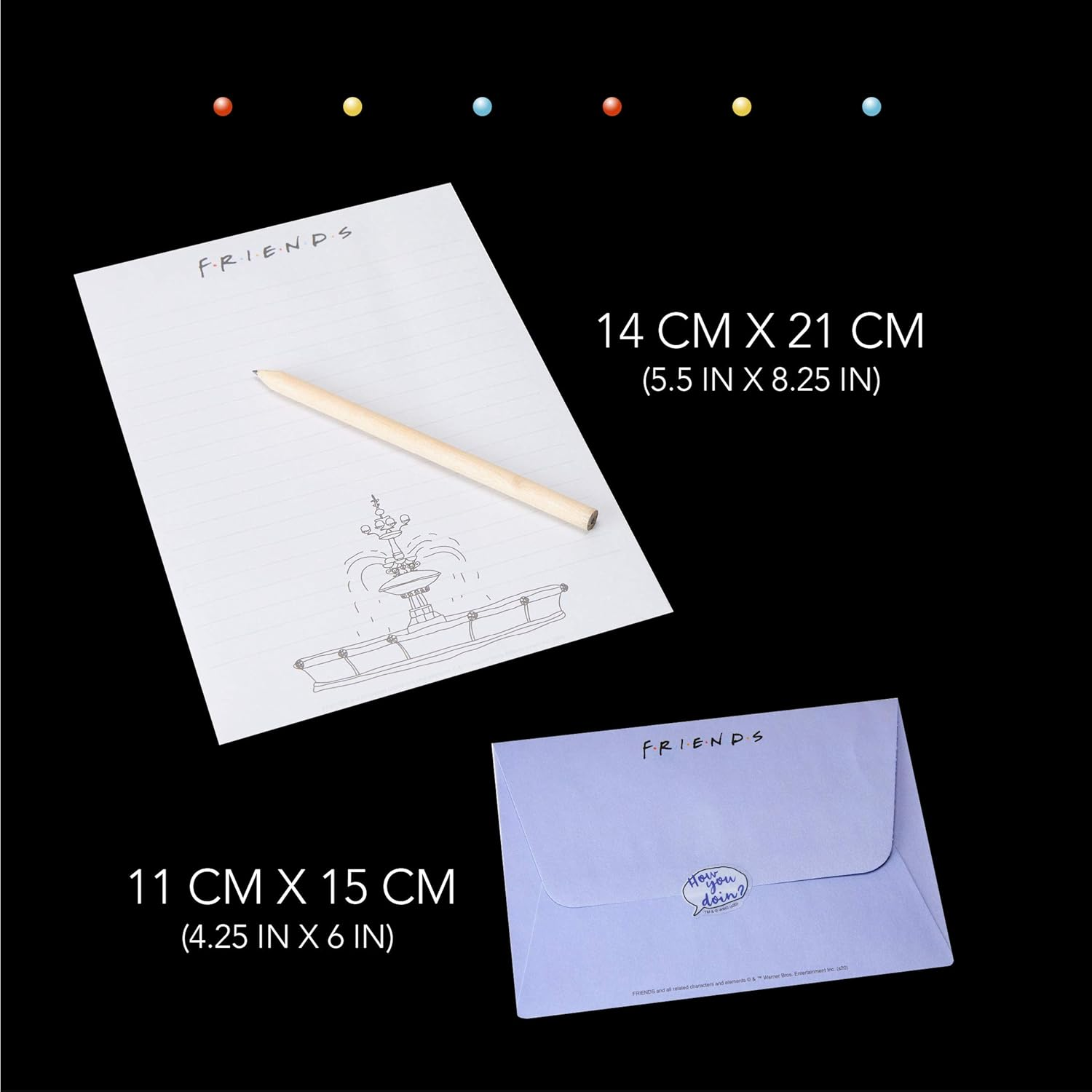Friends Letter Writing Set, Officially Licensed Friends TV Show Merchandise image number 4