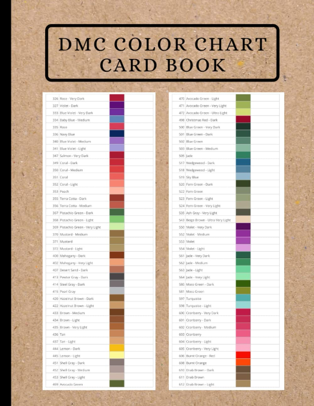 Dmc Color Chart Card Book | 8.5 " X 11 " | 28 Pages image number 1