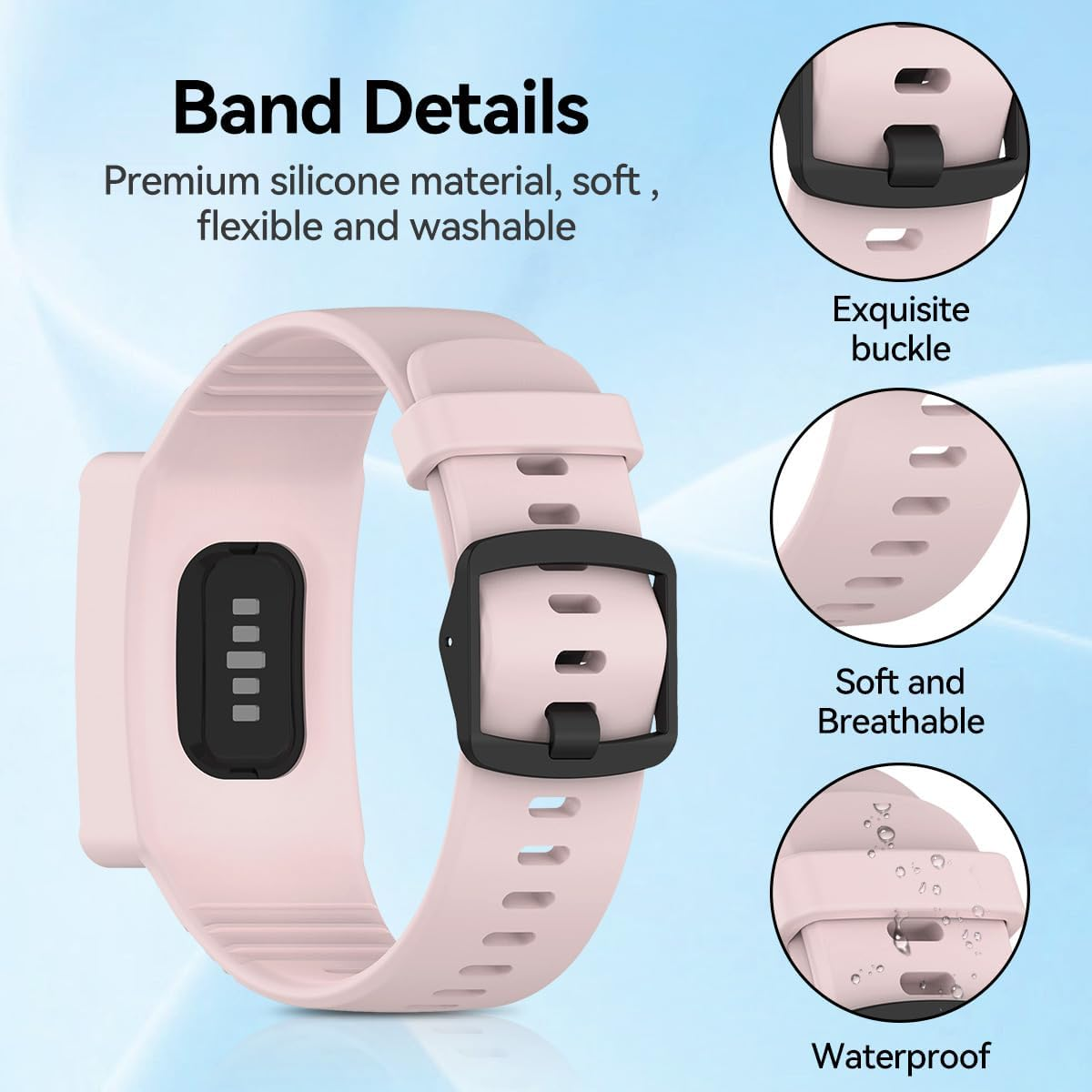 T Tersely 3Pack Adjustable Watch Bands Compatible with WHOOP 5.0/4.0/3.0, Soft and Durability Silicone Waterproof Whoop Straps for Enhanced Performance image number 6