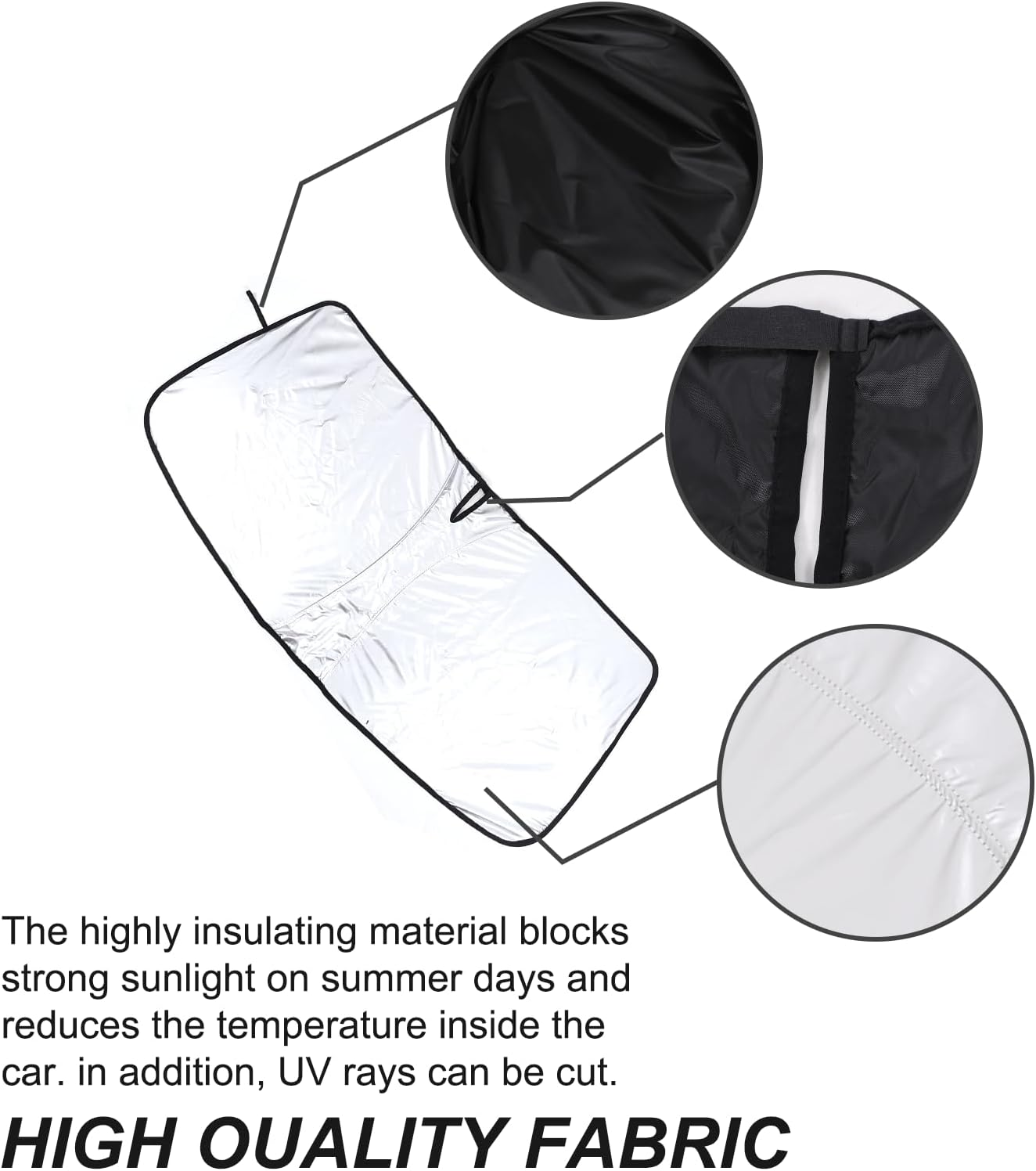 Windscreen Sun Shade Compatible with Toyota Land Cruiser LC300 2022-2025 Accessories | Reflective Windshield Cover Window Shade | UV & Heat Blocking Cover image number 6