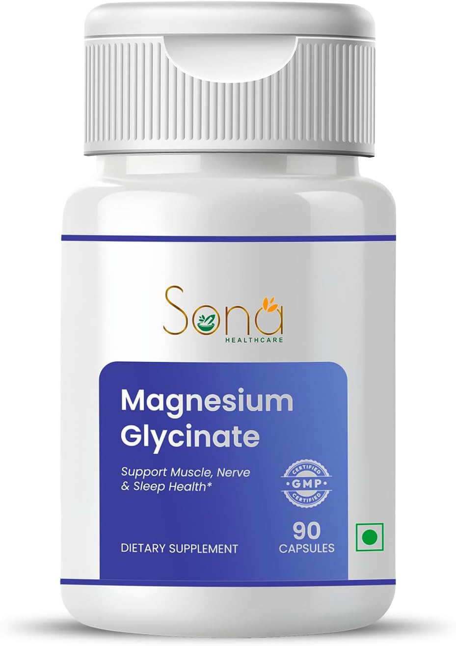 SONA Magnesium Glycinate Capsule- 1000Mg Veg Capsules 90 Count (Pack of 1) image number 2