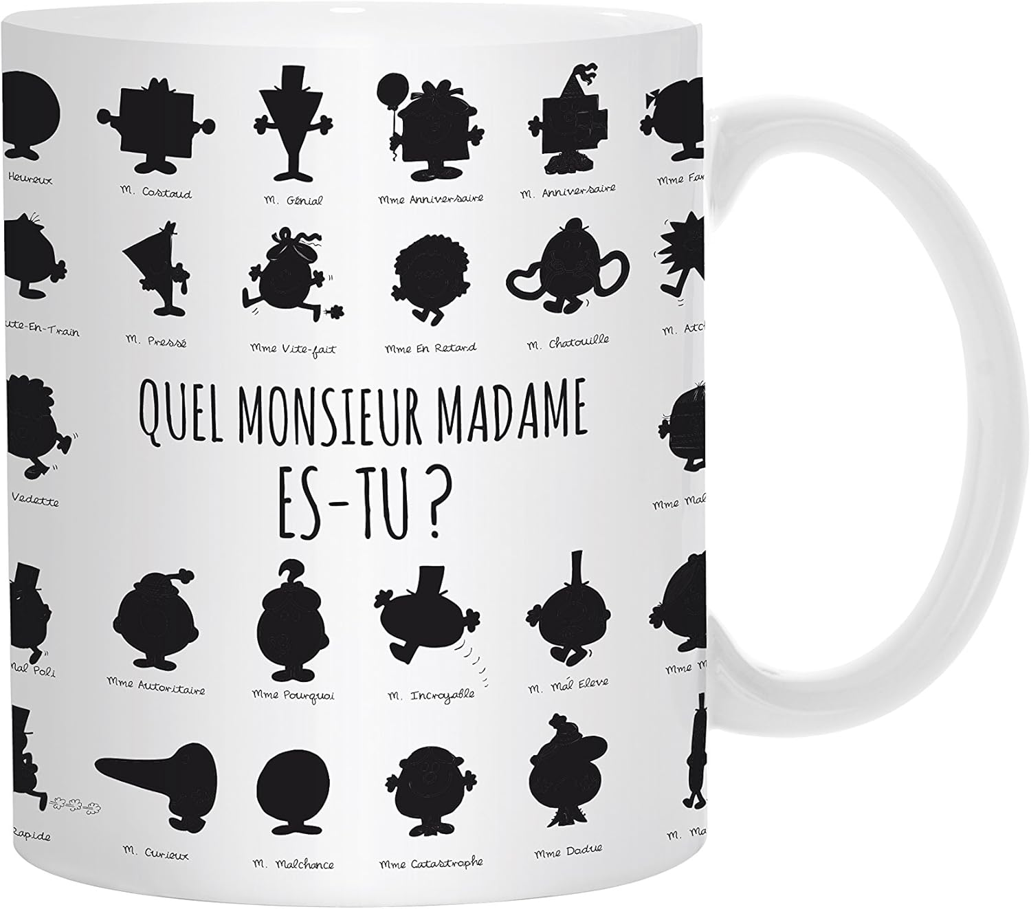 Monsieur Madame MM3107 Heat Reactive Mug with What Mr Men Are You, 320 Ml, White Black and Multicoloured, Ceramic, 12 X 8.5 X 9.7 Cm image number 6