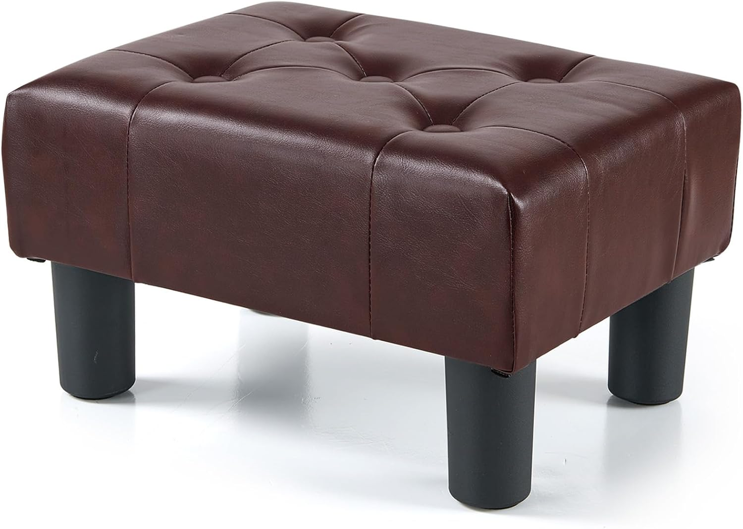 BRIAN & DANY Small Foot Stool Ottoman, Footstool with Legs, Foot Rest for Living Room, Bedroom and Office, Grey