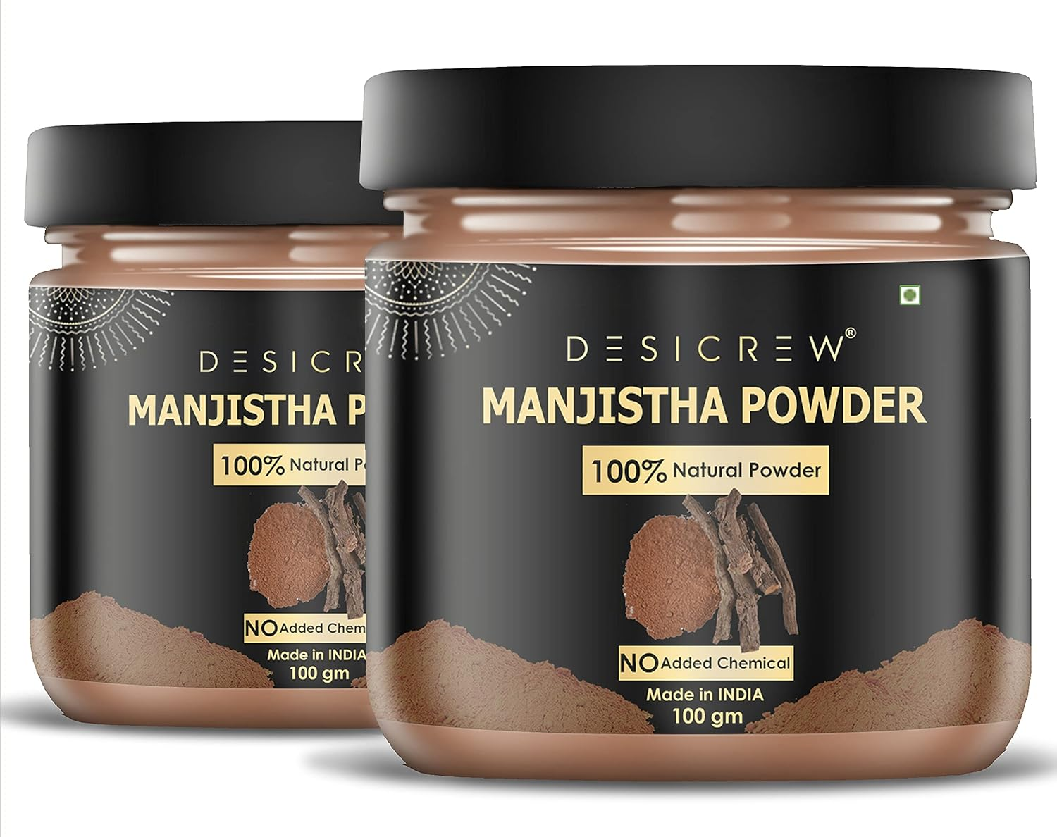 DESICREW Pure & Natural Manjistha Powder for Natural Texture & Colour, Strong, Shiny, Silky,Healthy Scalp, Dandruff & Spilt Ends Free Hair Pack 200 GM