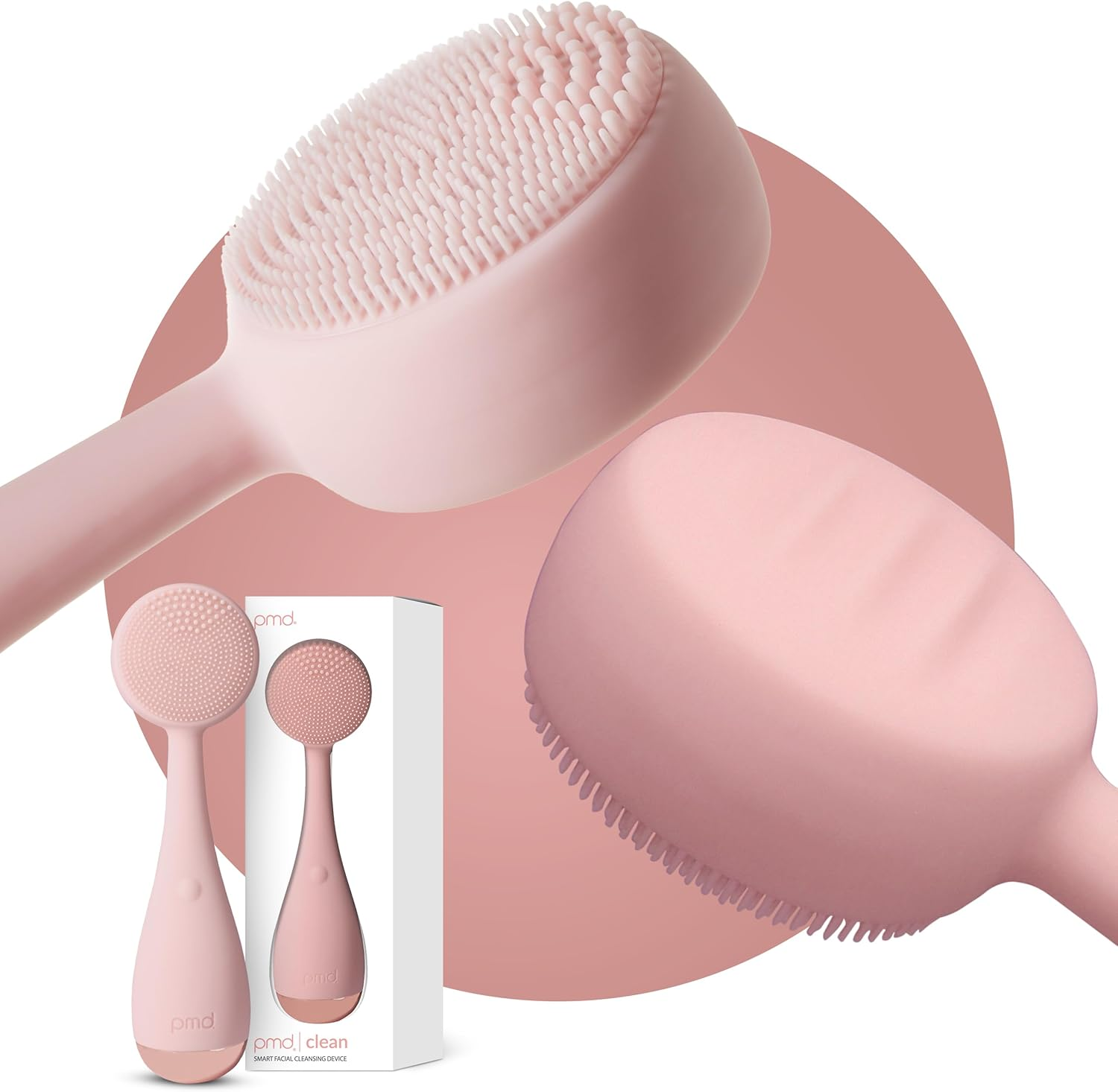 PMD Clean - Smart Facial Cleansing Device with Silicone Brush & Anti-Aging Massager - Waterproof - Sonicglow Vibration Technology