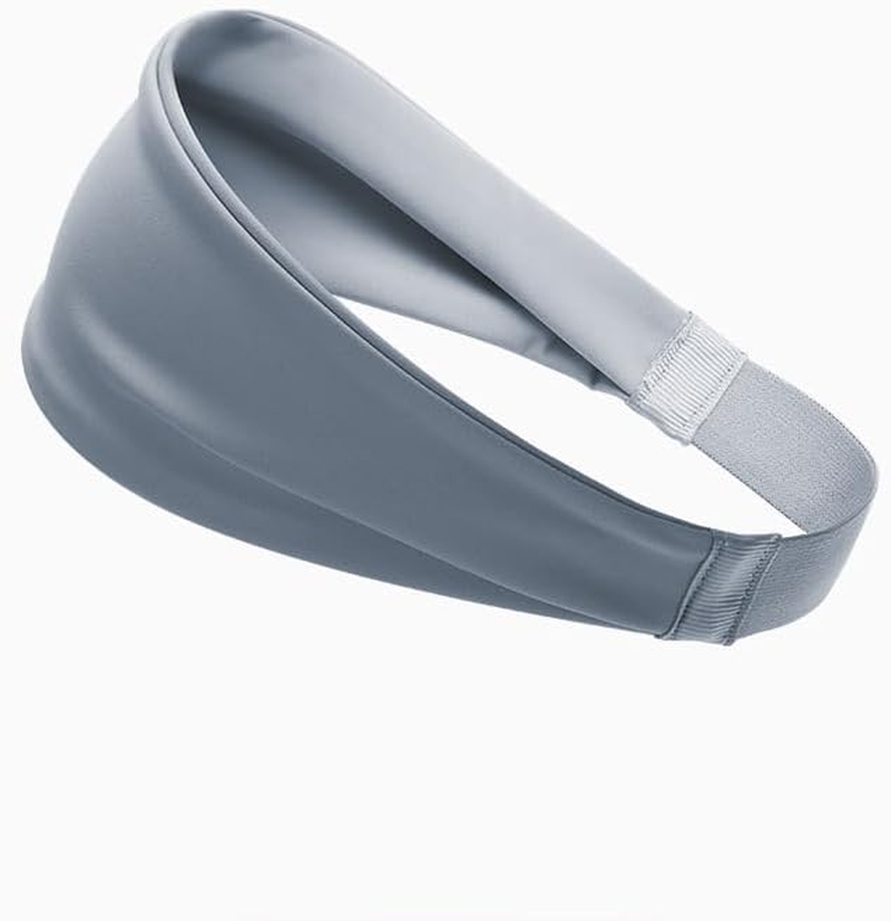 Unisex Cooling Sports Headband, Moisture Wicking Non-Slip Sweatband for Running, Yoga, Gym, Fitness - Men Women Adjustable Athletic Headband - Black image number 5