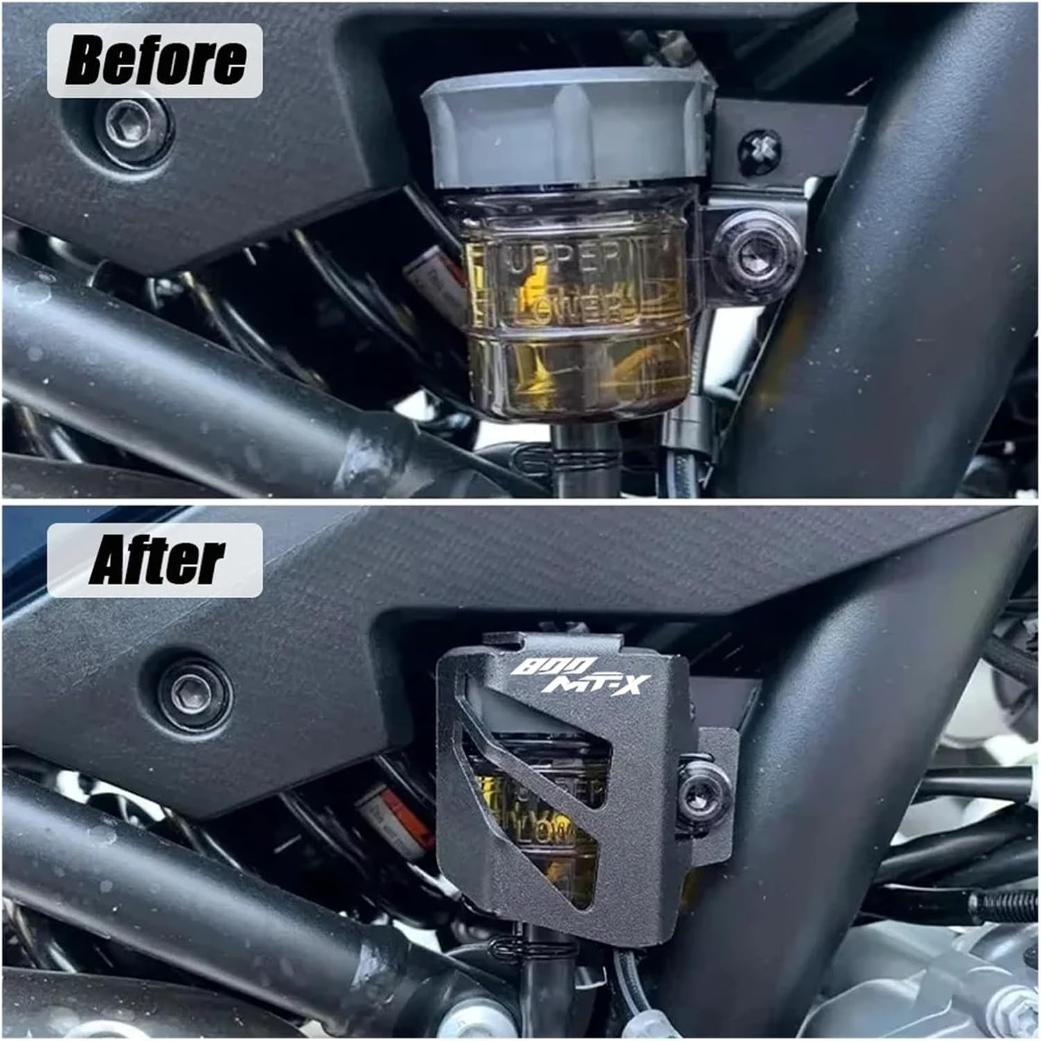 Compatible with CFMOTO 800MT-X 800MTX 800MT Motorcycle Accessories CNC Rear Brake Fluid Reservoir Cover Guard Protection CF 800 MT MTX Mt-X(Blue-800Mt) image number 1