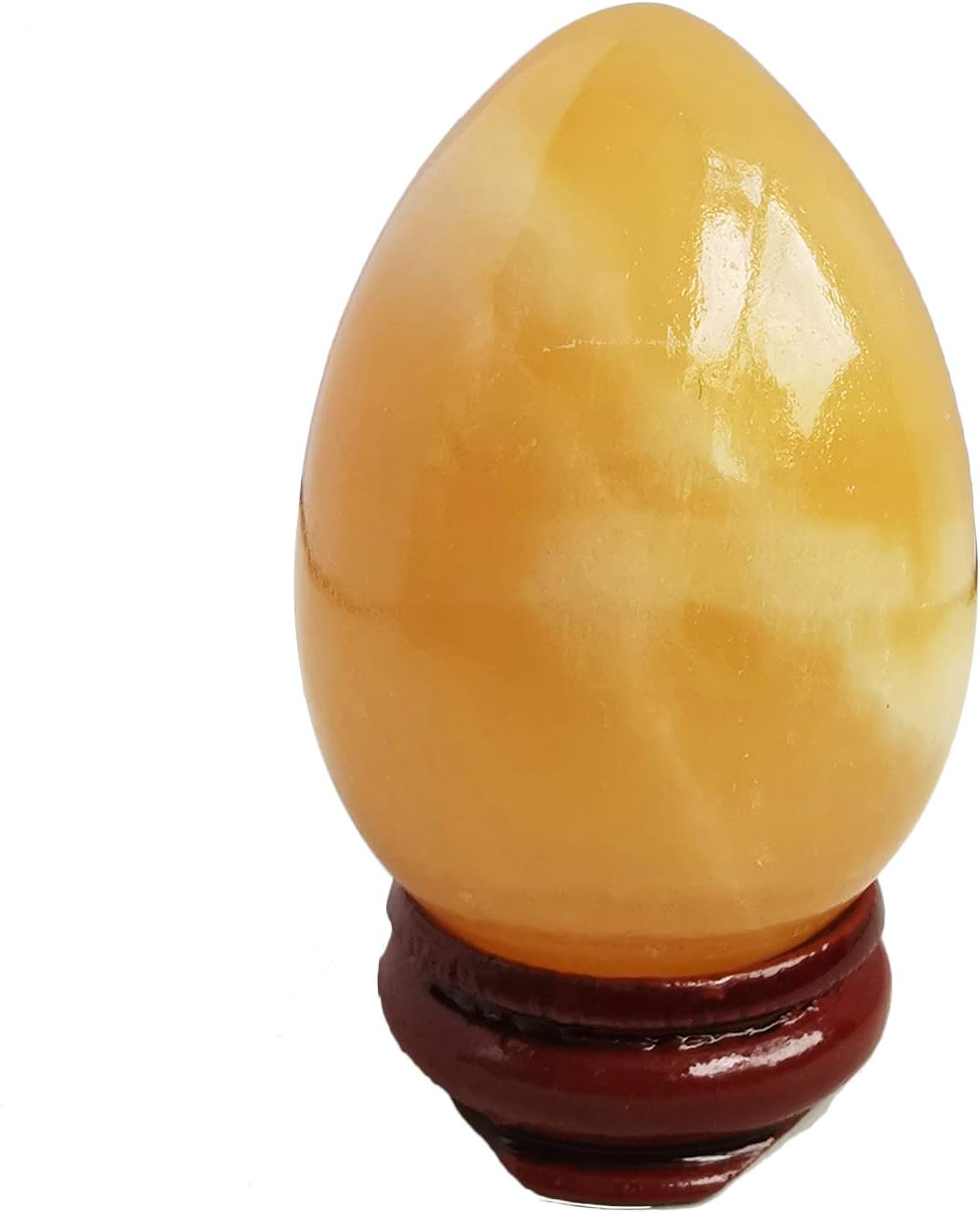 Natural African Bloodstone Egg-Shape Meditation Chakra and Home Decor Balancing Gemstone and Crystals Figurines Kit,1.96"X 1.37"Reiki Healers and Yoga Practioner,With Wooden Stand image number 3