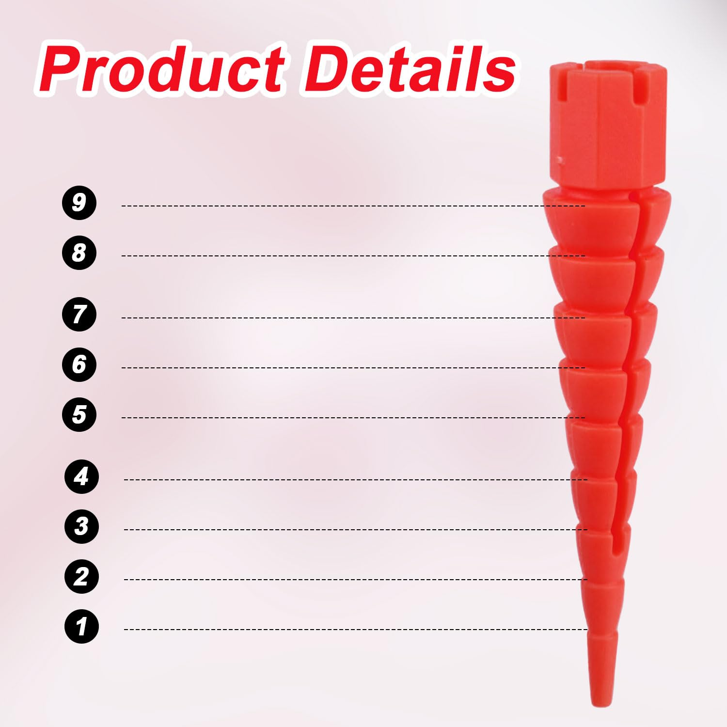 10Pcs Wood Anchors for Screws, Plastic Wood Anchor Stripped Screw Hole Repair Fixing Stripped Screw Holes for #2 to #16 Wood Screws Holes from Stripped to Gripped (Red) image number 6