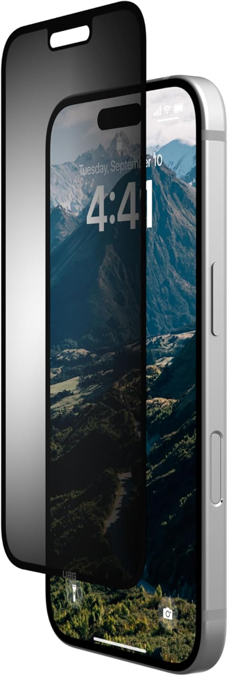 URBAN ARMOR GEAR Privacy Eco Compatible with Apple Iphone 16 / Iphone 15 Removable Screen Protector (Recycled RPET, 2-Way Privacy Protection, Includes Storage Case)