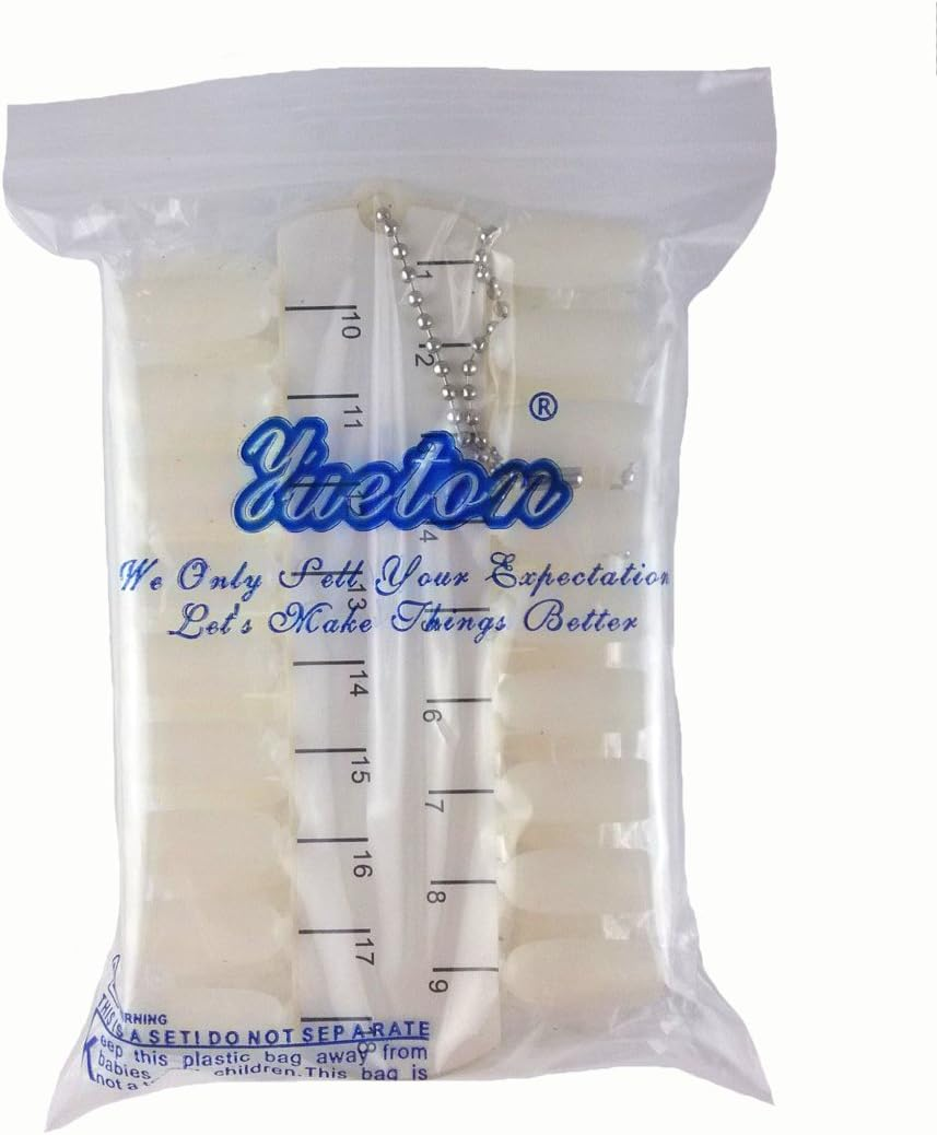 Yueton Pack of 2 Sets 36 Tips per Unit Double Layer Nail Color Display Card Nail Art Practice Design Training Plastic Polish Board Swatches with Ball Chain image number 4