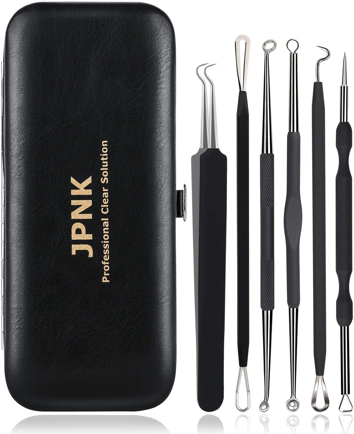 JPNK Pink&Black Blackhead Remover Pimple Comedone Extractor Tool Z-Black
