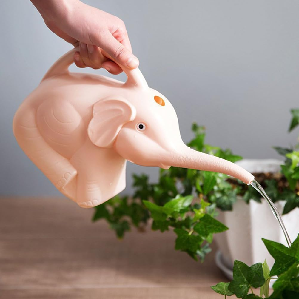 Toddmomy Baby Elephant Sprinkling Water Mini Watering Can Decorative Plants Garden Water Pot Succulent Watering Pot Potted Plants Water Kettle Elephant Watering Can Pp Household Flowerpot image number 3