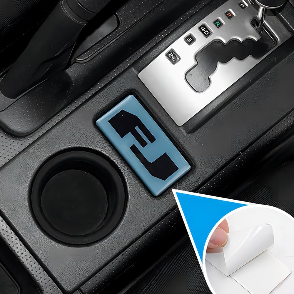 Aosseiye White Car Interior Crystal Stickers for Toyota FJ Cruiser 2007-2024 Center Console Gear Shift Panel Cover Stickers FJ Logo Patch Interior Accessories - Haze Blue image number 6