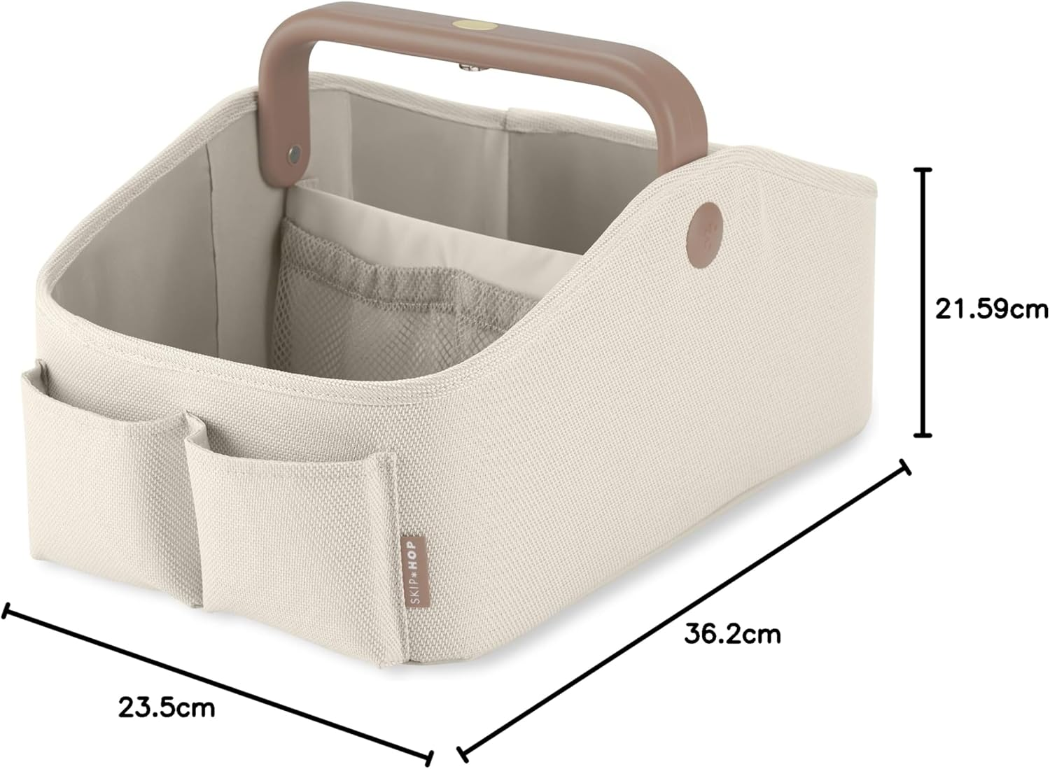 Skip Hop Nursery Style Light up Diaper Caddy, Oat