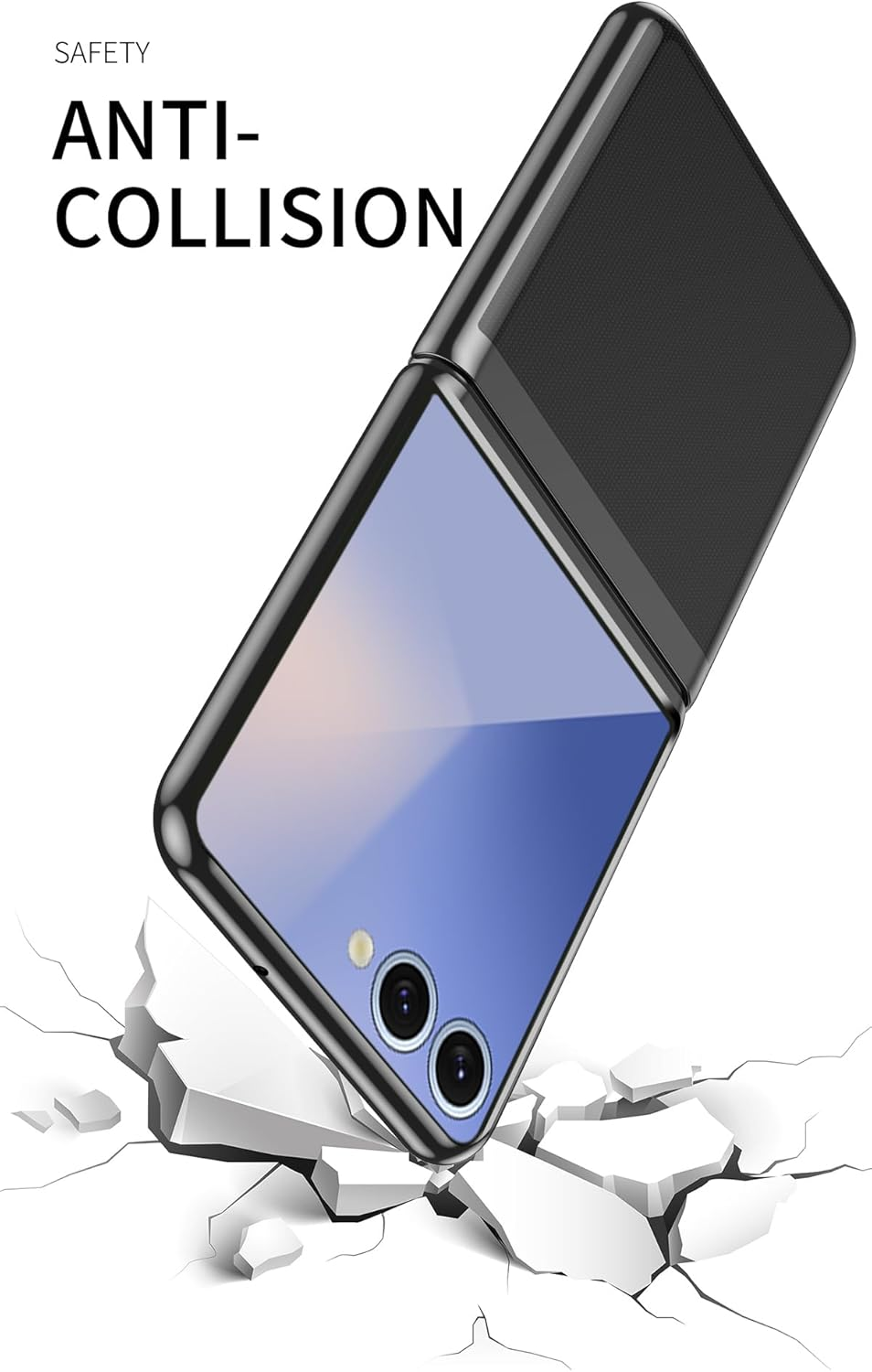 MOJIA Case for Samsung Galaxy Z Flip7 Electroplating Frame Bumper Plating Protective Cover Slim Scratch Shockproof Transparent Phone Case. Rose Gold image number 2