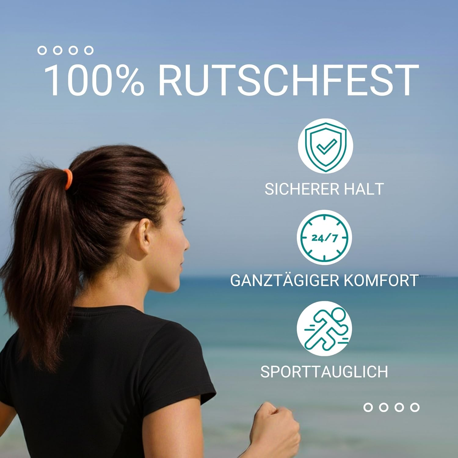 Haarallerliebst Silicone Hair Bobbles (Pack of 9, Salmon Colour, 5 Cm) with Storage Box image number 2