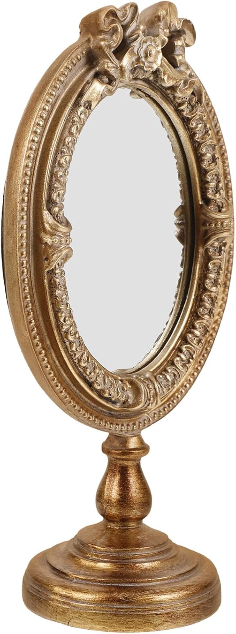 CLISPEED European Style Aesthetic Desktop Vanity Mirror for Bedroom Compact Lightweight Table Mirror for Makeup and Dressing Decorative Handheld Design image number 5