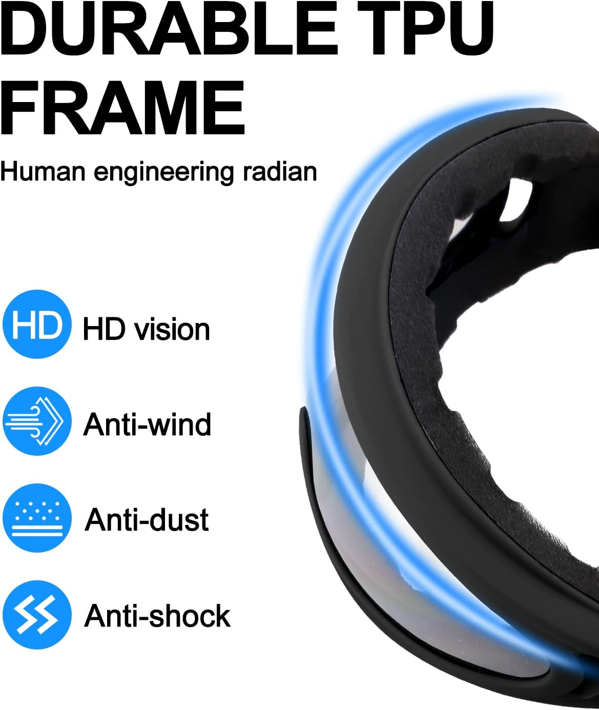 Elimoons Ski Goggles 2 Pack, UV Protection Snow Goggles for Men Women Kids Youth Adult, Anti-Fog, Wind, Dust, UV Protection, Anti-Glare, Ventilation, Non-Slip Design, Elastic Helmet Strap, Black image number 2