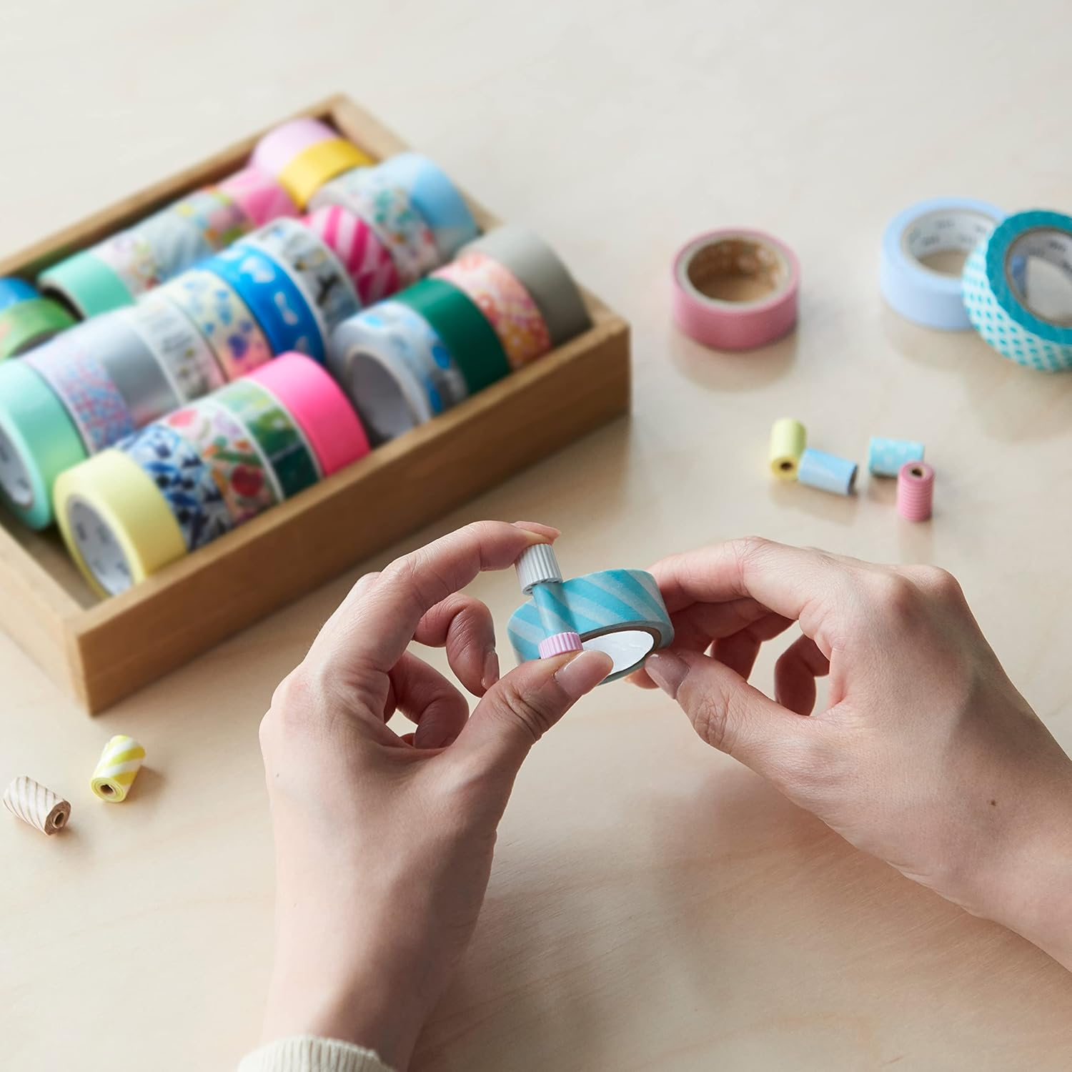 Kamido Masking Tape Holder Mako Pastel Yellow MC-1001 - Dedicated Koaki Core image number 3