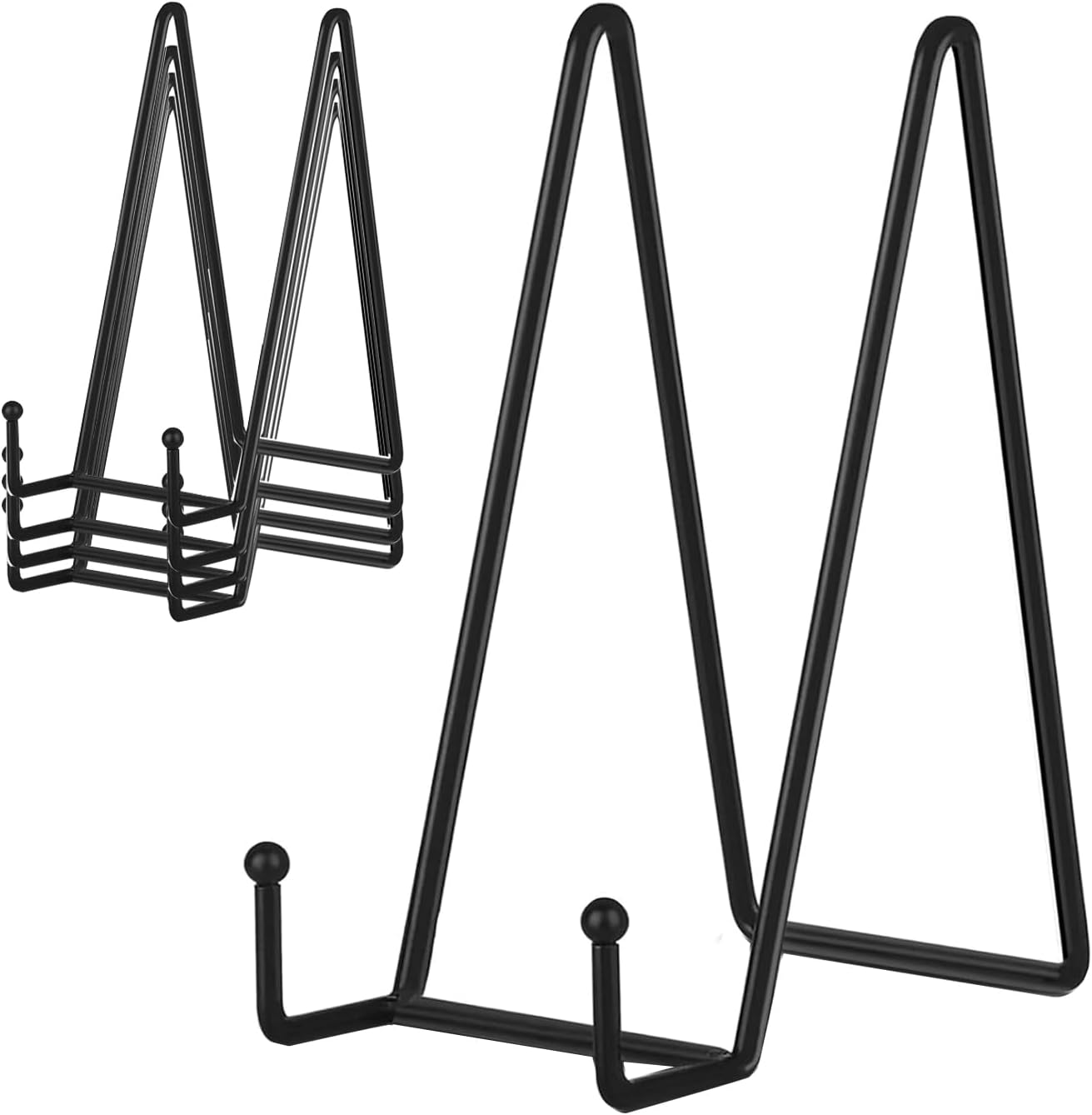 5 Pack Plate Holder Display Stands,8 Inch Metal Black Easel for Picture,Photos,Art, Book,Collectibles,Creation