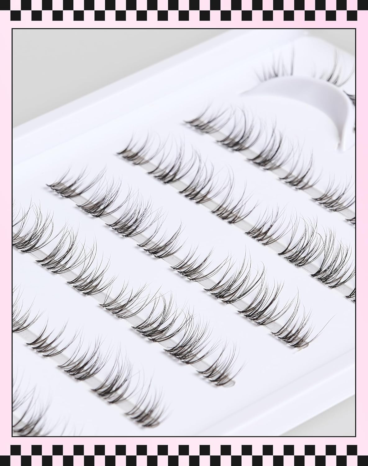 Individual Lashes Cluster Natural Mink Cluster Lash Extensions Small Half Lashes Wispy 3/4 False Eyelashes DIY Lash Extension at Home 7 Pairs DY20