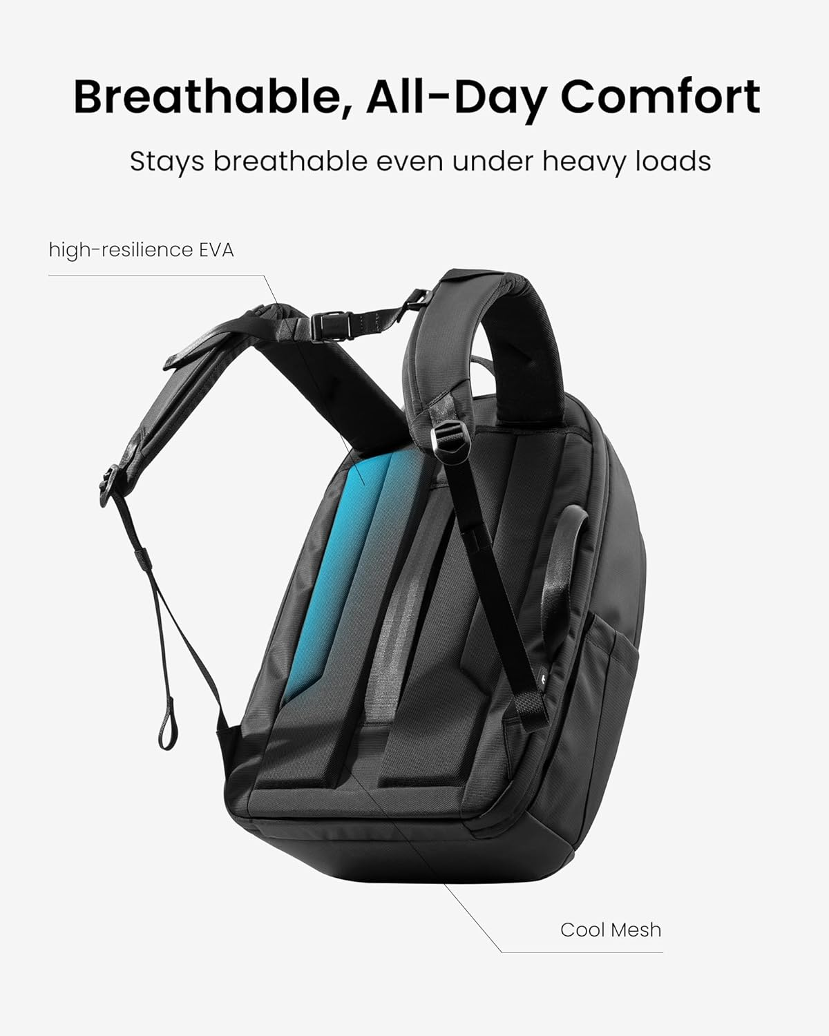 Tomtoc 16-Inch Laptop Backpack, 22L Lightweight Daypack with Dual-Access Design, Protective Organised Work Bag for Office, Daily Commute, Weekends & Everyday Carry image number 3