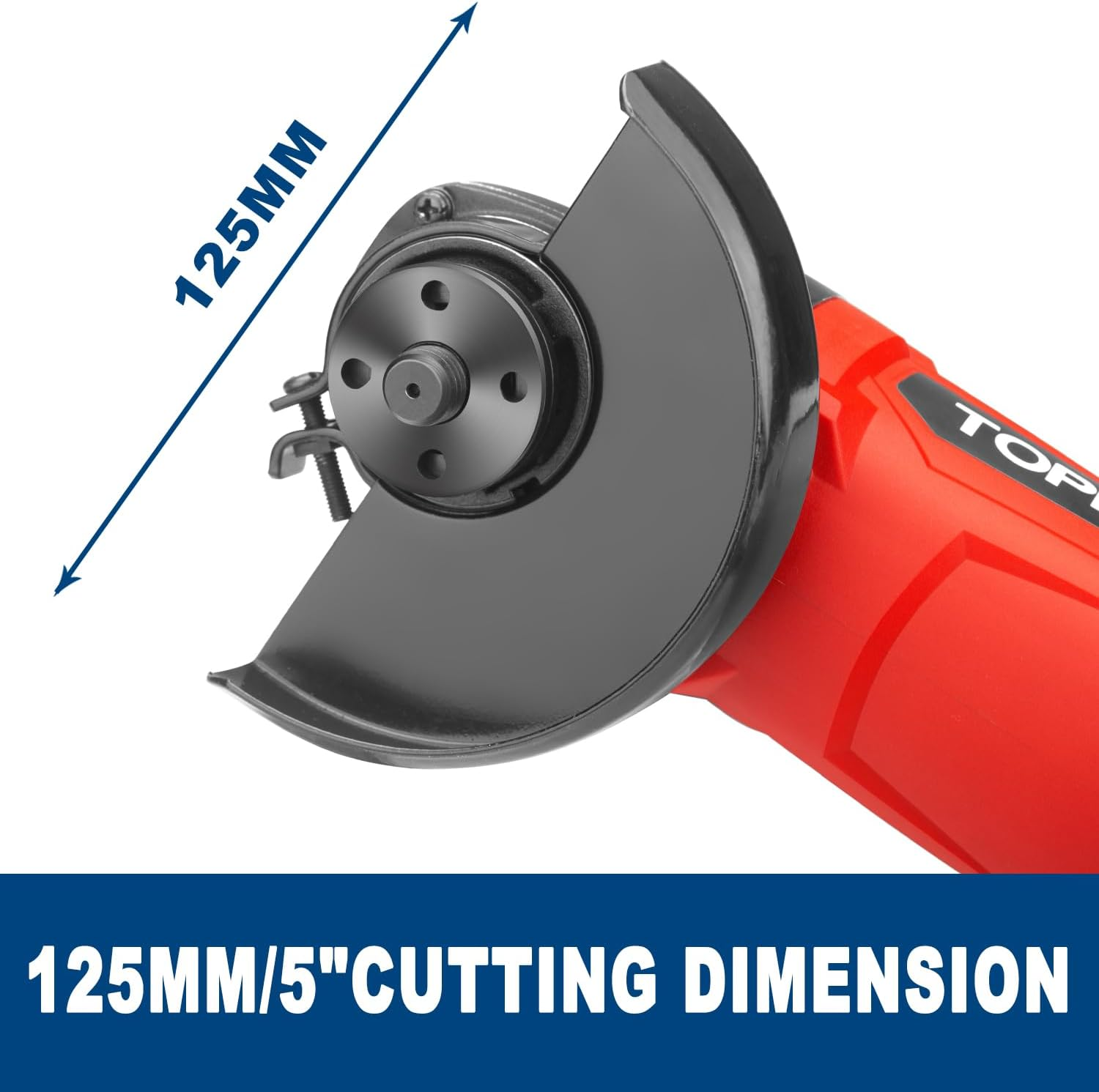 TOPEX 1200W Angle Grinder Heavy Duty 125Mm 5" Angle Grinder W/Auxiliary Handle image number 3