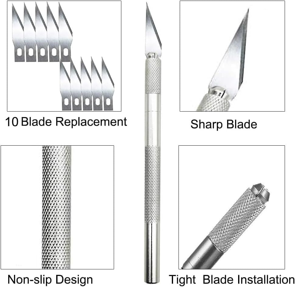 20 Pieces Vehicle Vinyl Wrap Tool Kit Car Wrap Kit,Utility Knife Wrap Tools Vinyl Wrap Window Tint Film Tool Include Felt Squeegee, Safety Cutter for Car Wrapping image number 3