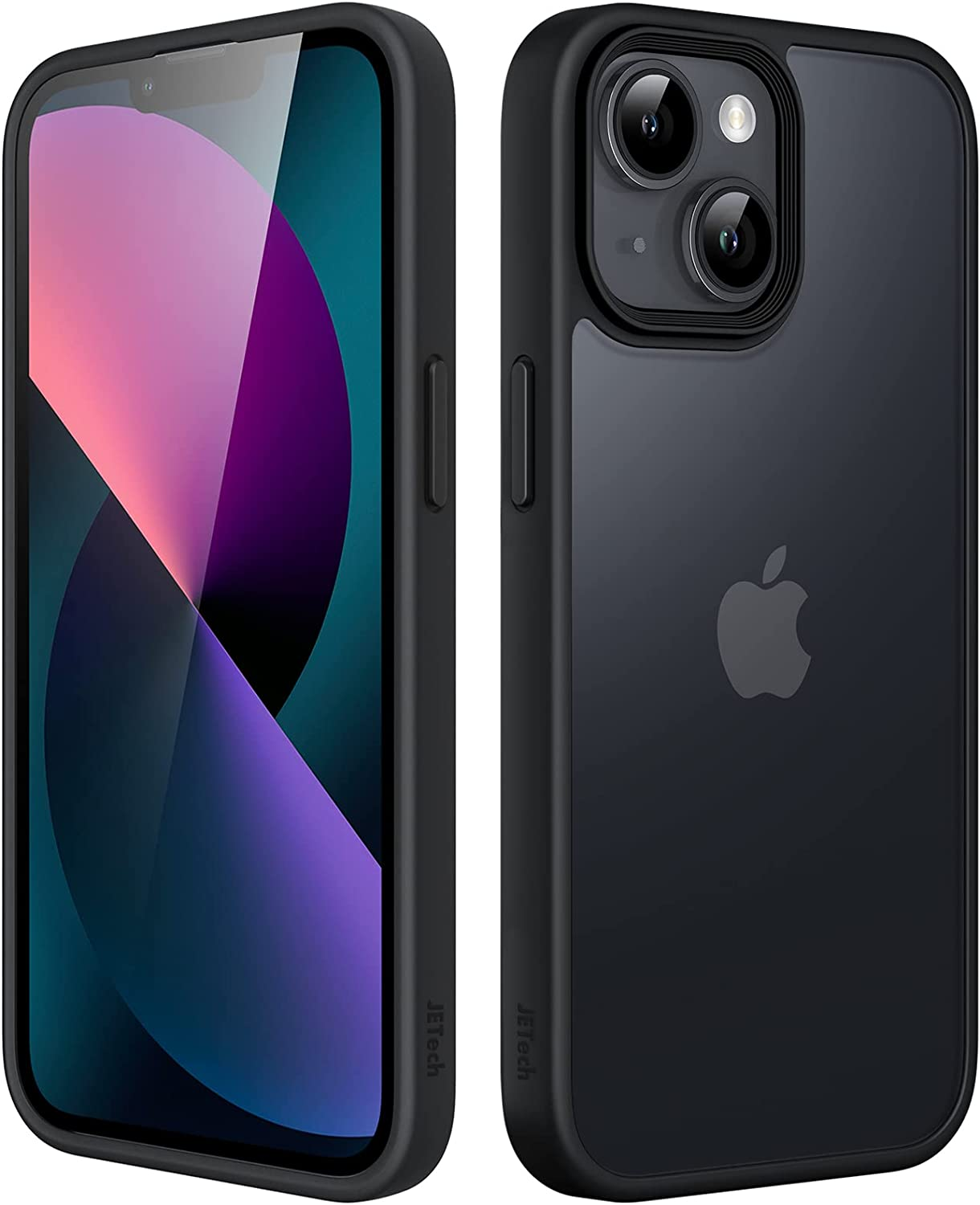 Jetech Matte Case for Iphone 13 6.1-Inch, Shockproof Military Grade Drop Protection, Frosted Translucent Back Phone Cover, Anti-Fingerprint (Black)