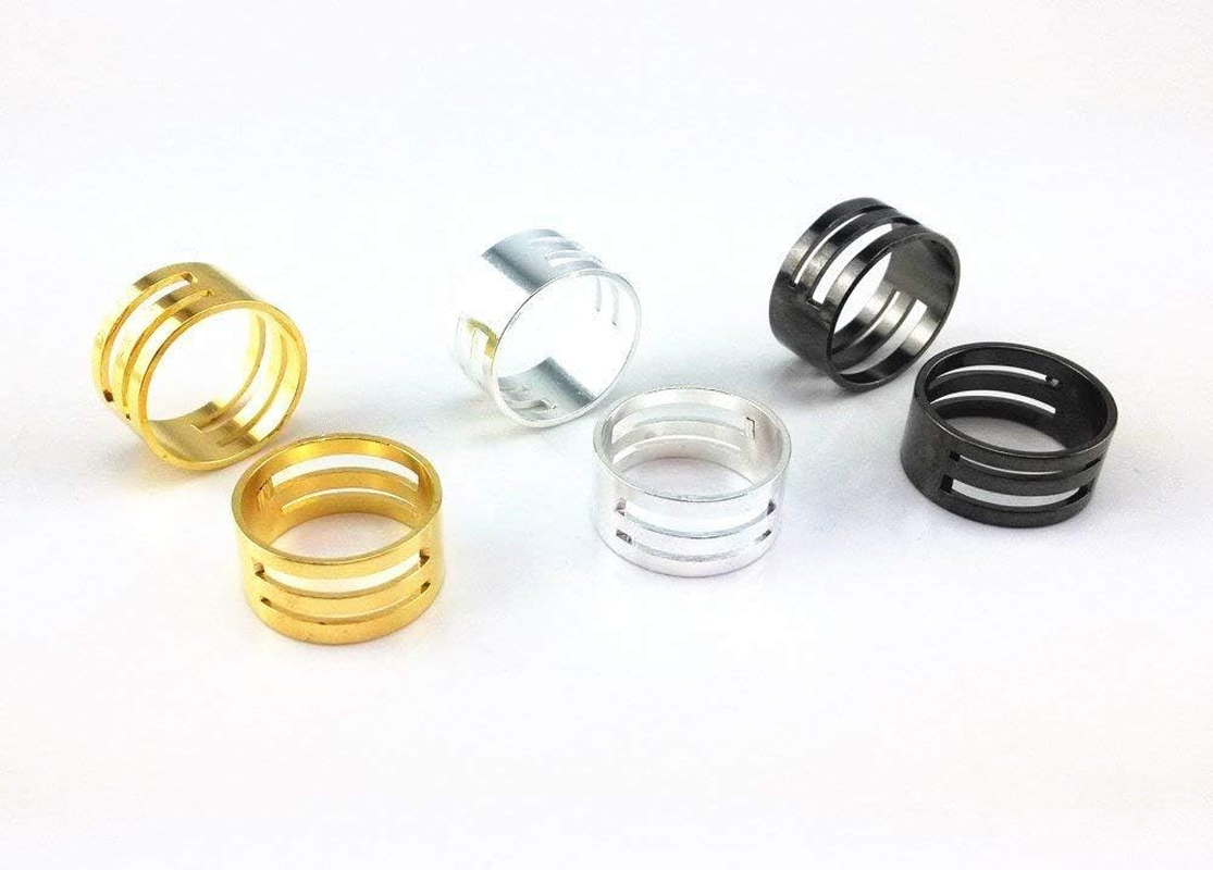 Honbay 6Pcs Gold Silver Gun Black Jump Ring Opening and Closing Tool Rings for Jewellery Makers