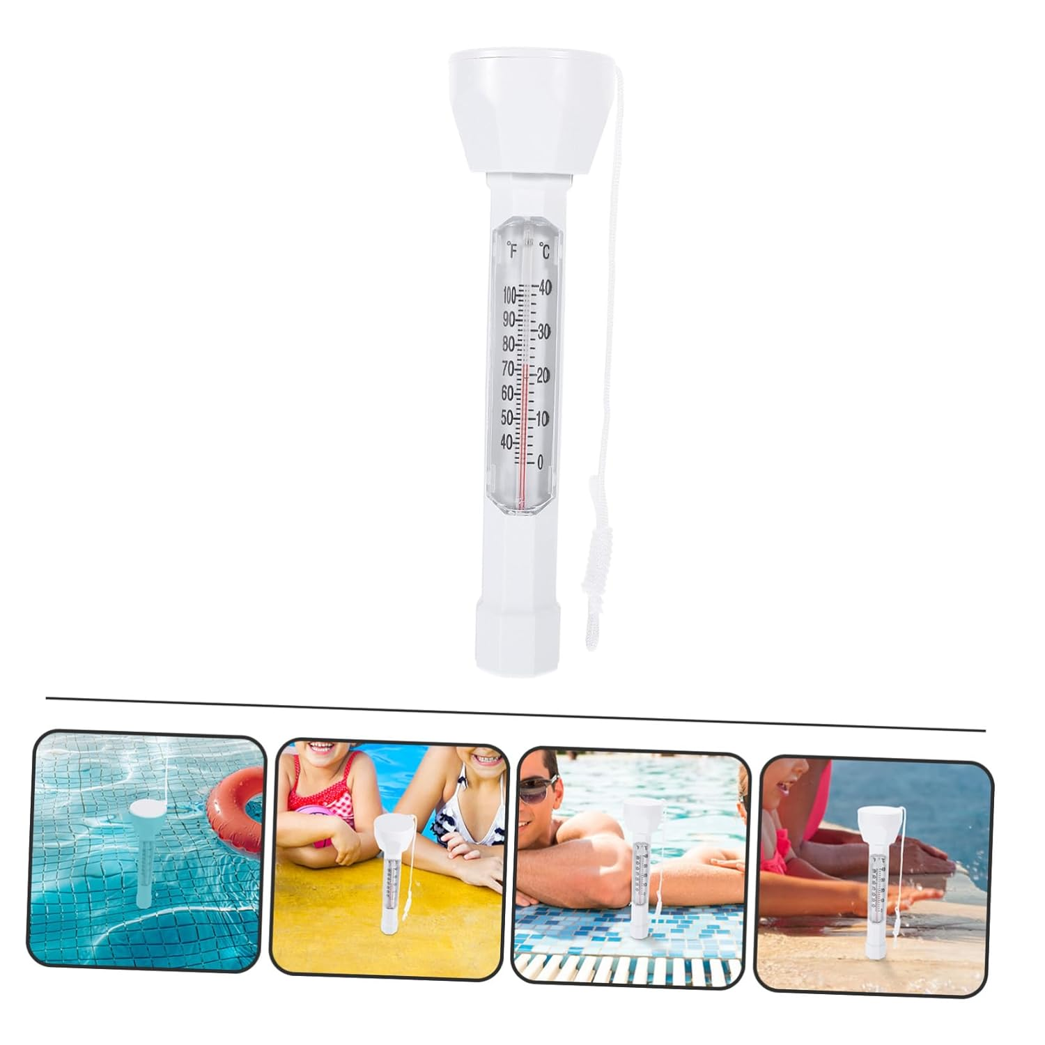 Bestonzon Floating Pool and Bath Water Thermometer 0-40&deg;C, Sturdy Floating Temperature Measuring Tool for Swimming Pools, Fishponds, and Saunas image number 5
