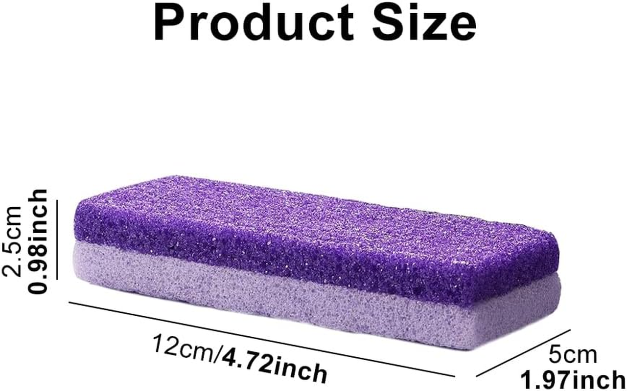 4 Pcs Pumice Stone for Feet, Foot Callus Remover, Foot Scrubber for Dead Skin & Callus Removal (Color:Purple) image number 4