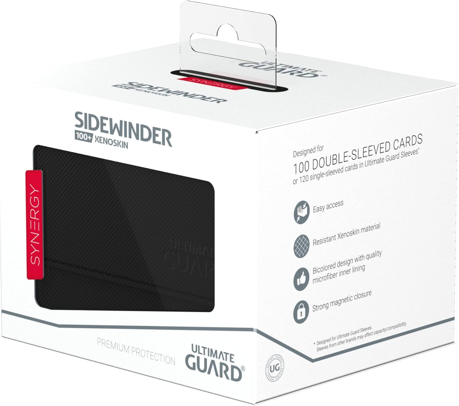Ultimate Guard 100+ Synergy Sidewinder Deck Box, Black/Red image number 5
