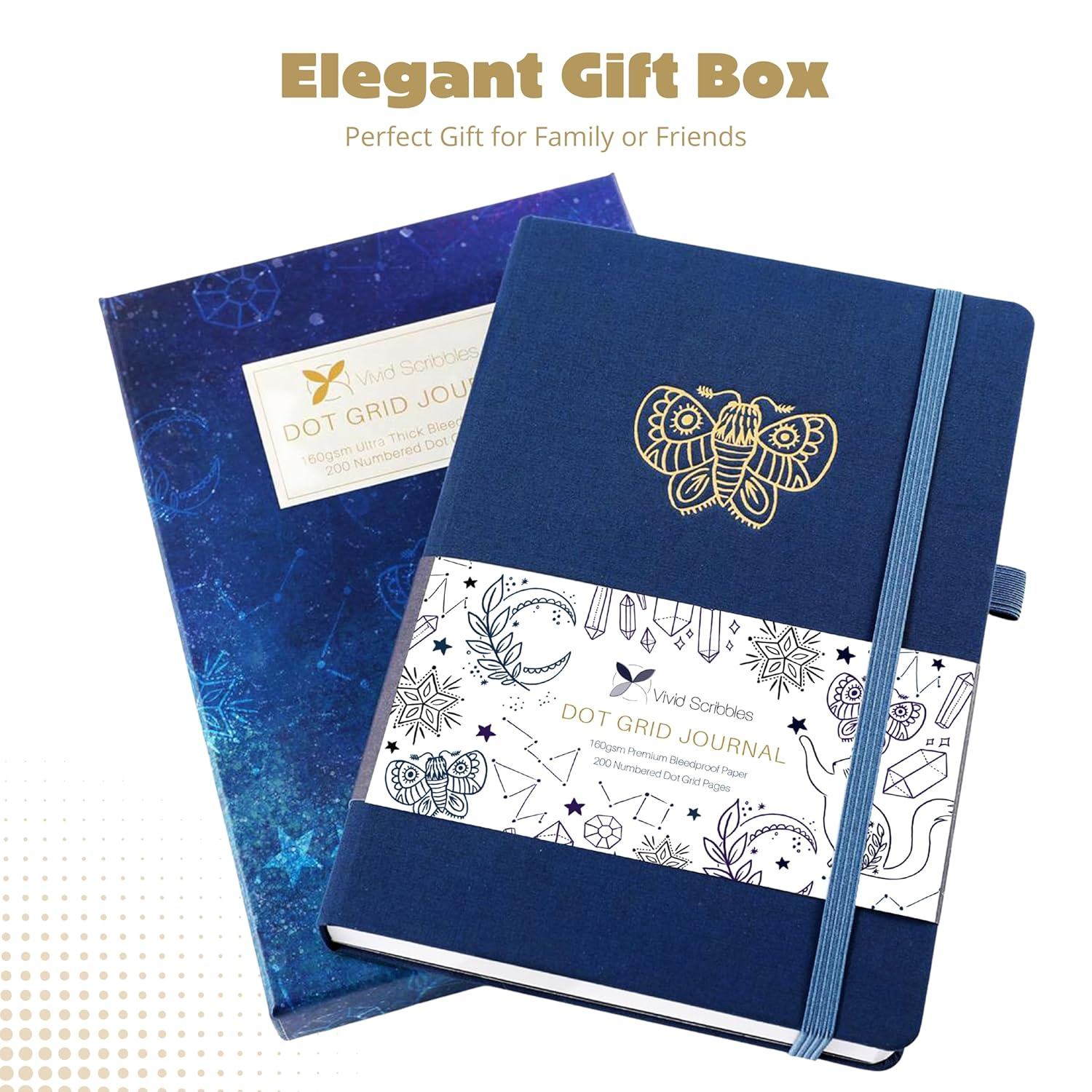 VIVID SCRIBBLES Dotted Journal &ndash; 160Gsm Bleed Proof Thick White Paper &ndash; 200 Numbered Dot Grid Pages &ndash; 5.8 X 8.3 Inch Bullet Dotted Notebook image number 5