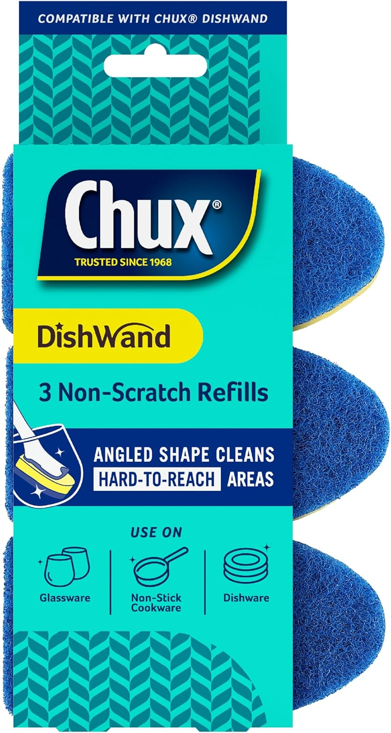Chux Non-Scratch Dishwand Sponge Scourer Refills (Pack of 3) image number 4