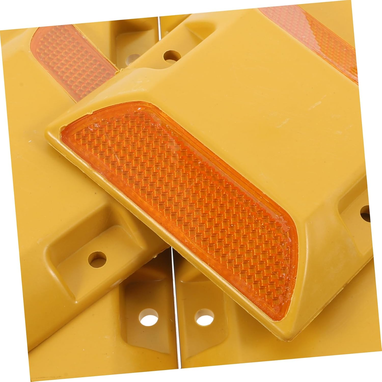 Optimal Night Visibility 6Pcs Reflective Road Markers Easy to Install Pavement Reflectors for Safe Driving image number 4