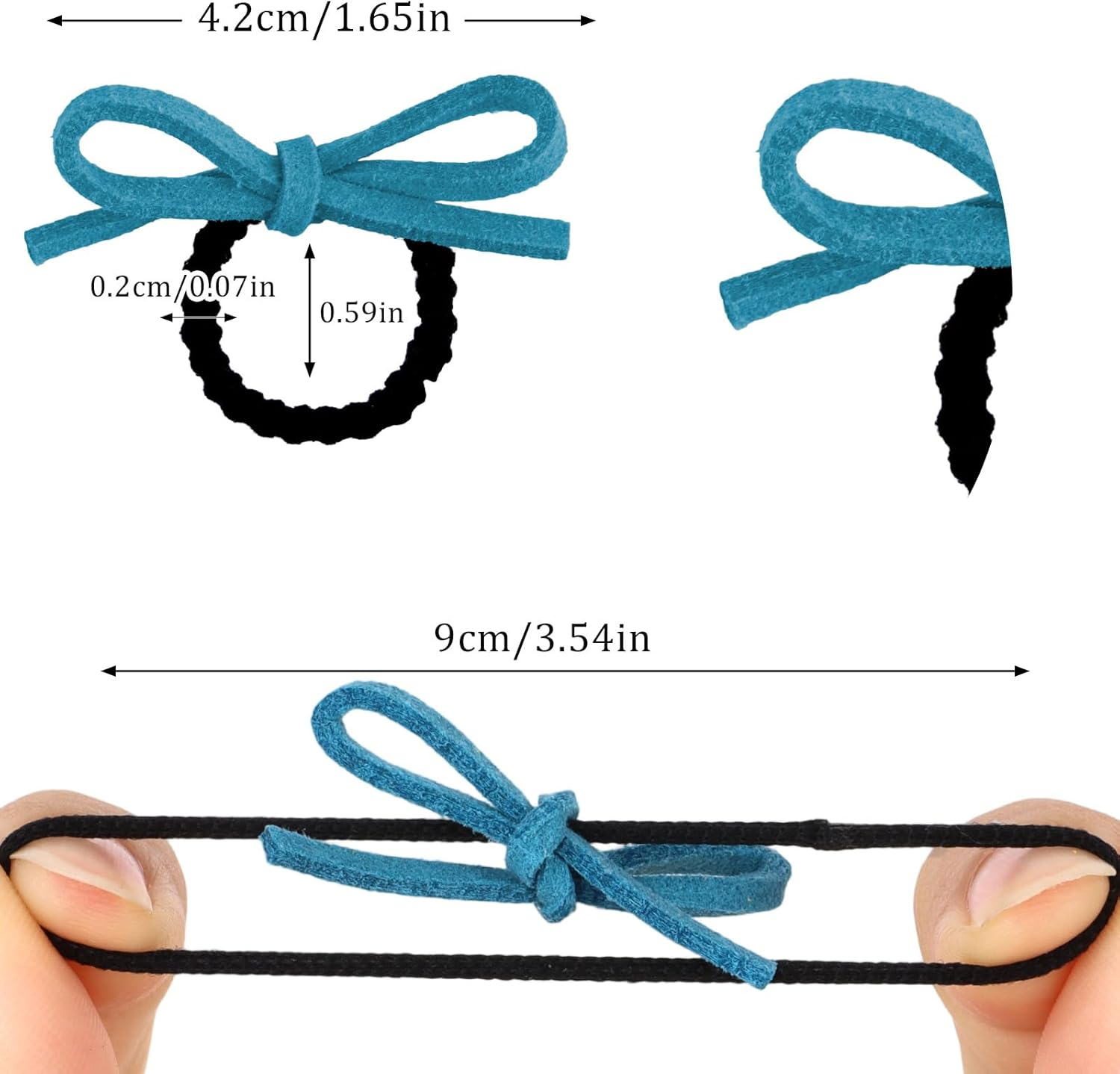 Bumlofa 40 Small Bands with Bows Hair Bows Girls image number 3