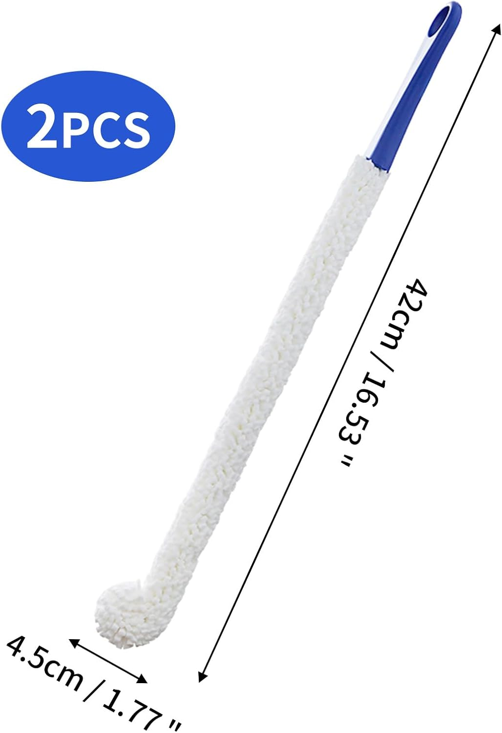 2 Pack Bottle Brush Cleaning Brush Set for Wine Glass Cup Jar Tumbler Narrow Neck Bottle Kitchen Tools Soft Bristles Long Handle for Deep Cleaning Reusable Household Cleaner image number 4