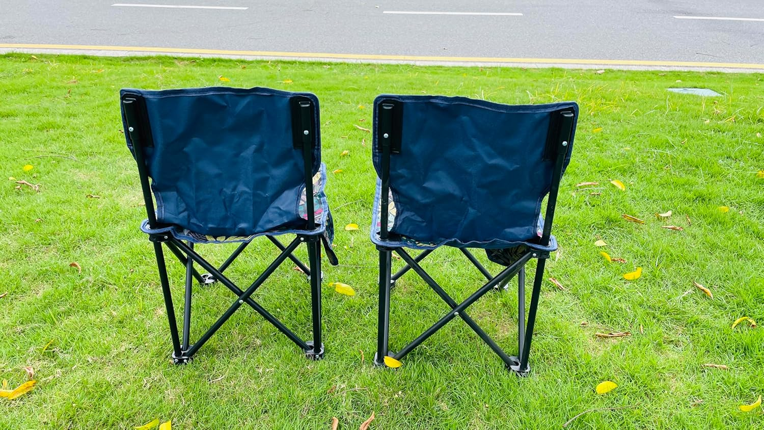 Portable Folding Camping Chair, Tropical Leaf Pattern, 113.4 Kg Capacity, with Carry Bag image number 5