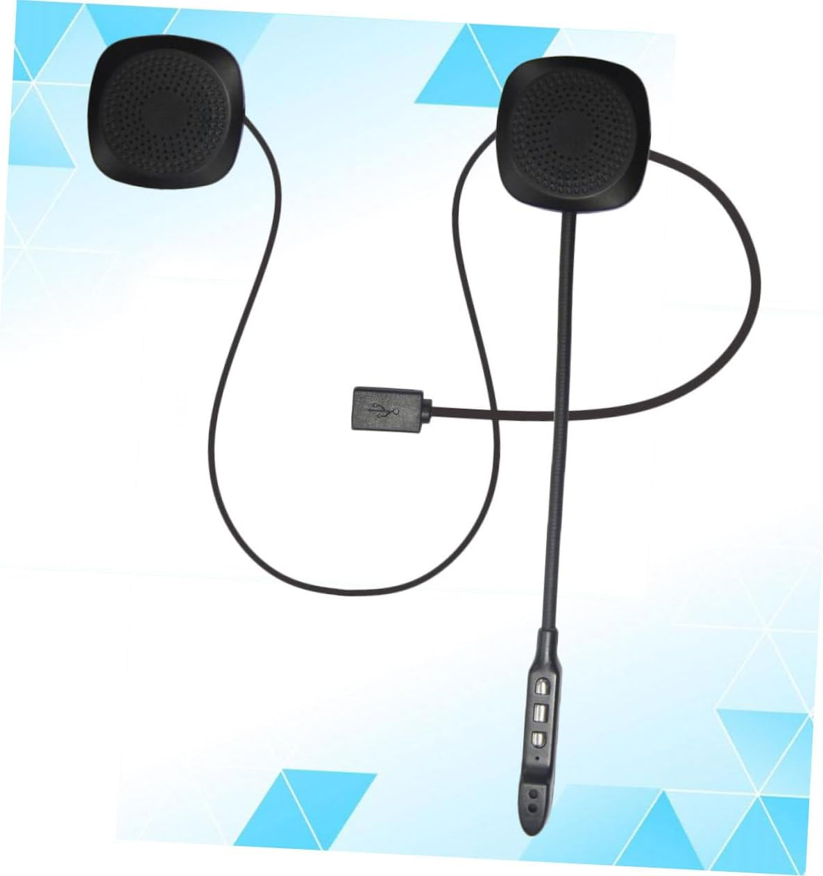 TEHAUX 1Pc Motorcycle Helmet Earphone with Mic Wireless Earpiece for Riders Durable in Helmet Design Superb Sound Quality Essential for Motorcycle Travel Black