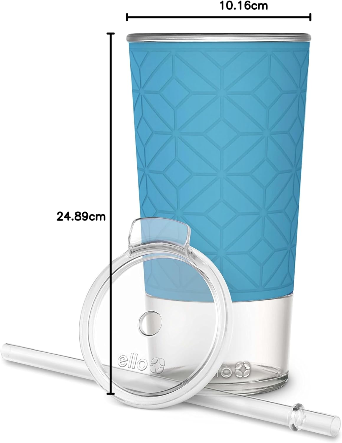 Ello Tidal Glass Tumbler with Straw image number 3