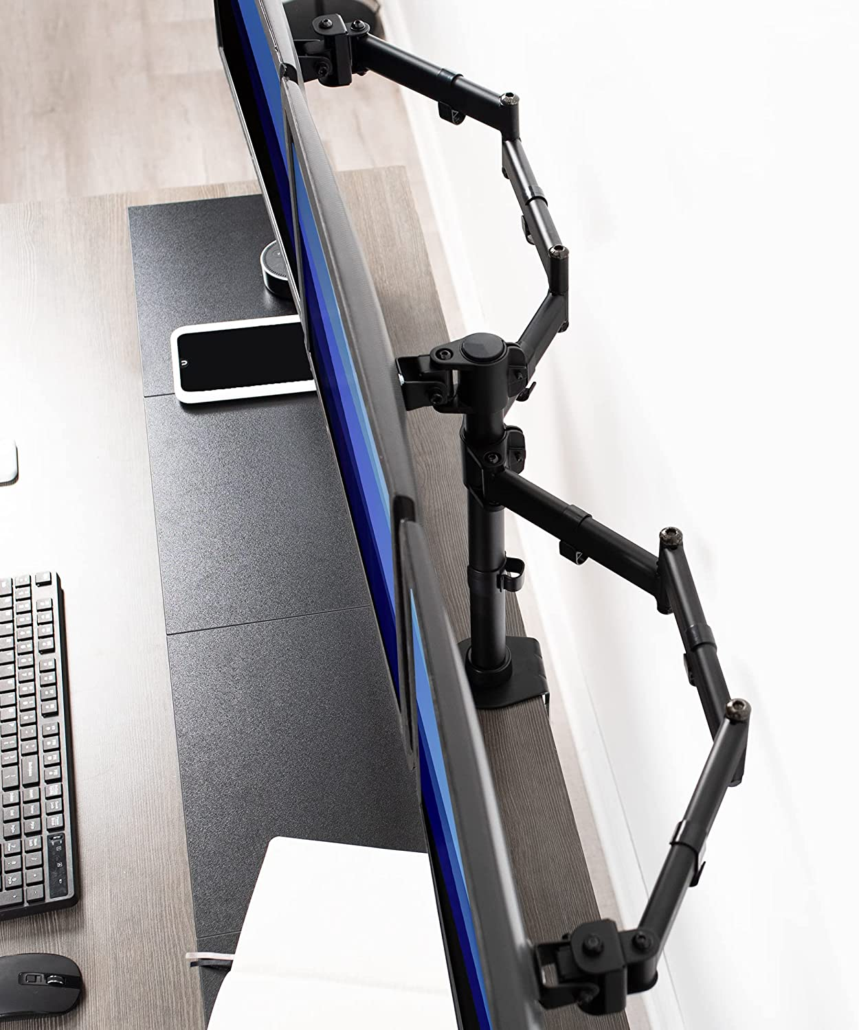 VIVO Triple Monitor Adjustable Mount, Articulating Stand for 3 LCD Screens up to 24 Inches (Stand-V003M) image number 1